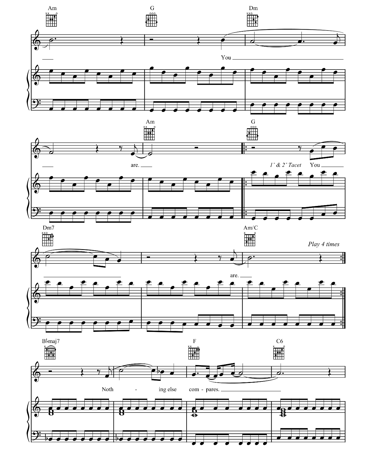 Clocks sheet music 4