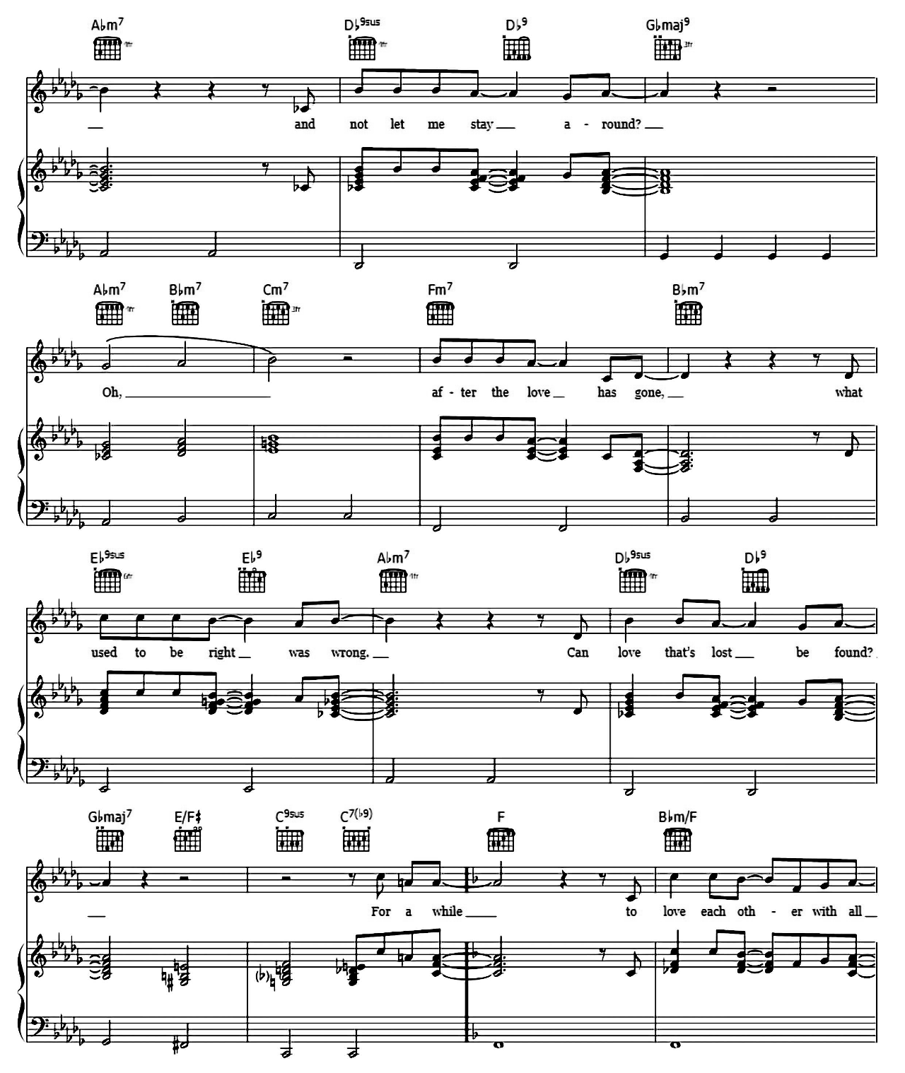 After The Love Has Gone sheet music 4