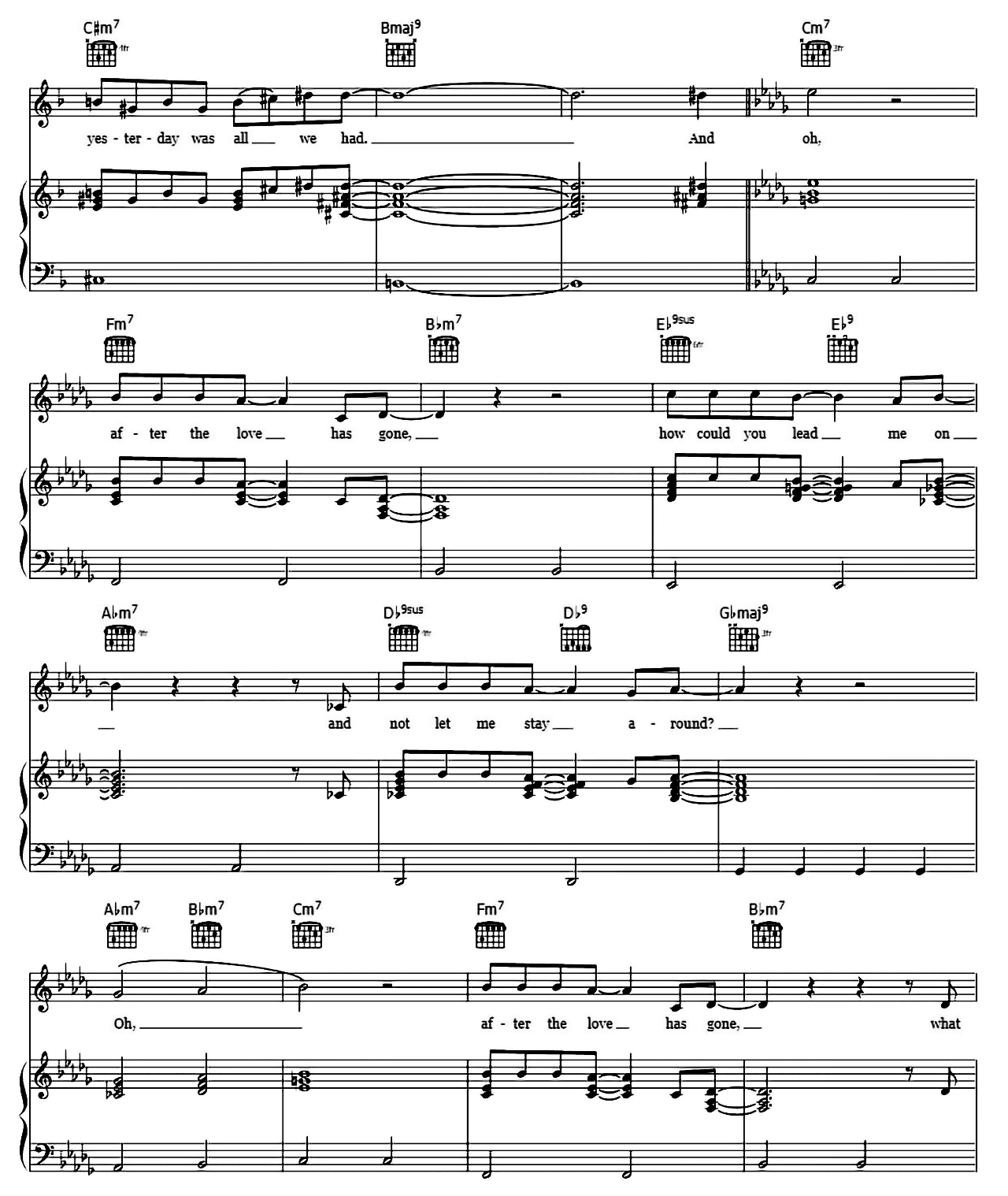 After The Love Has Gone sheet music 7
