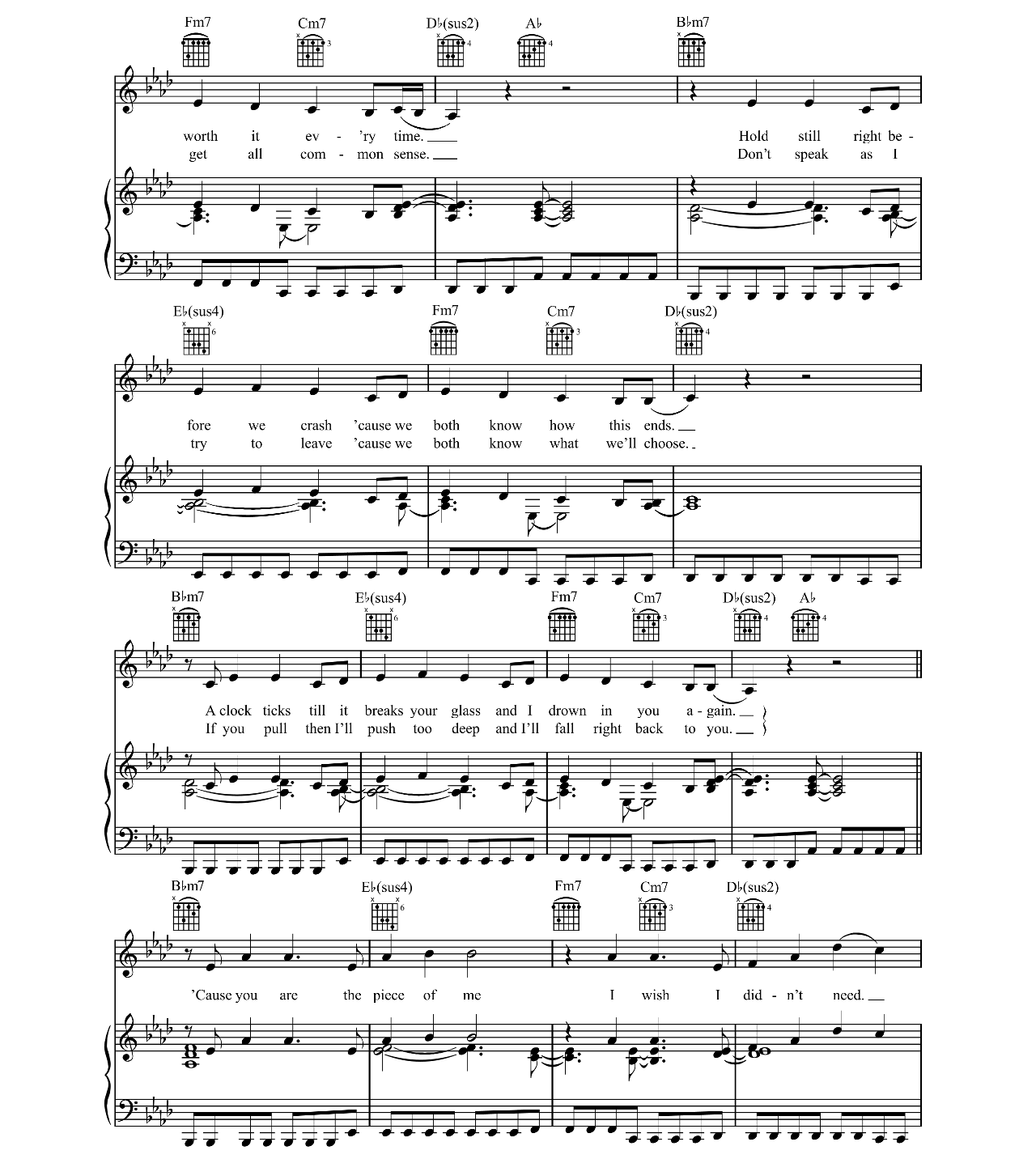 Clarity sheet music 2