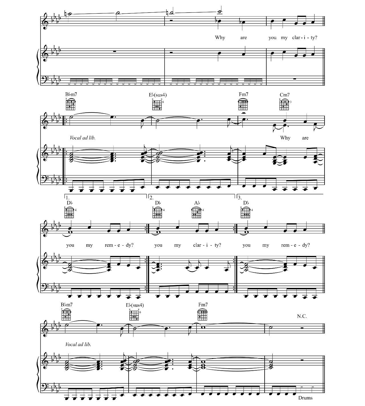 Clarity sheet music 6
