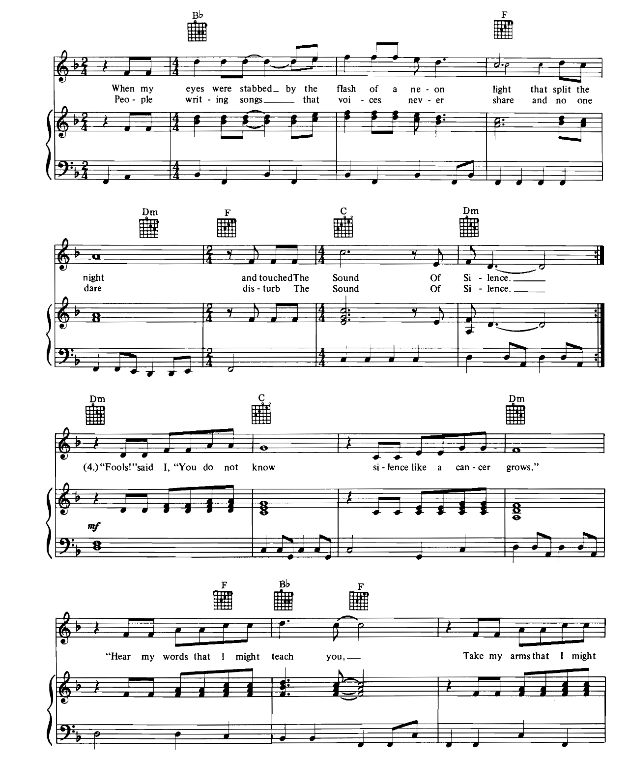 The Sound Of Silence sheet music 3