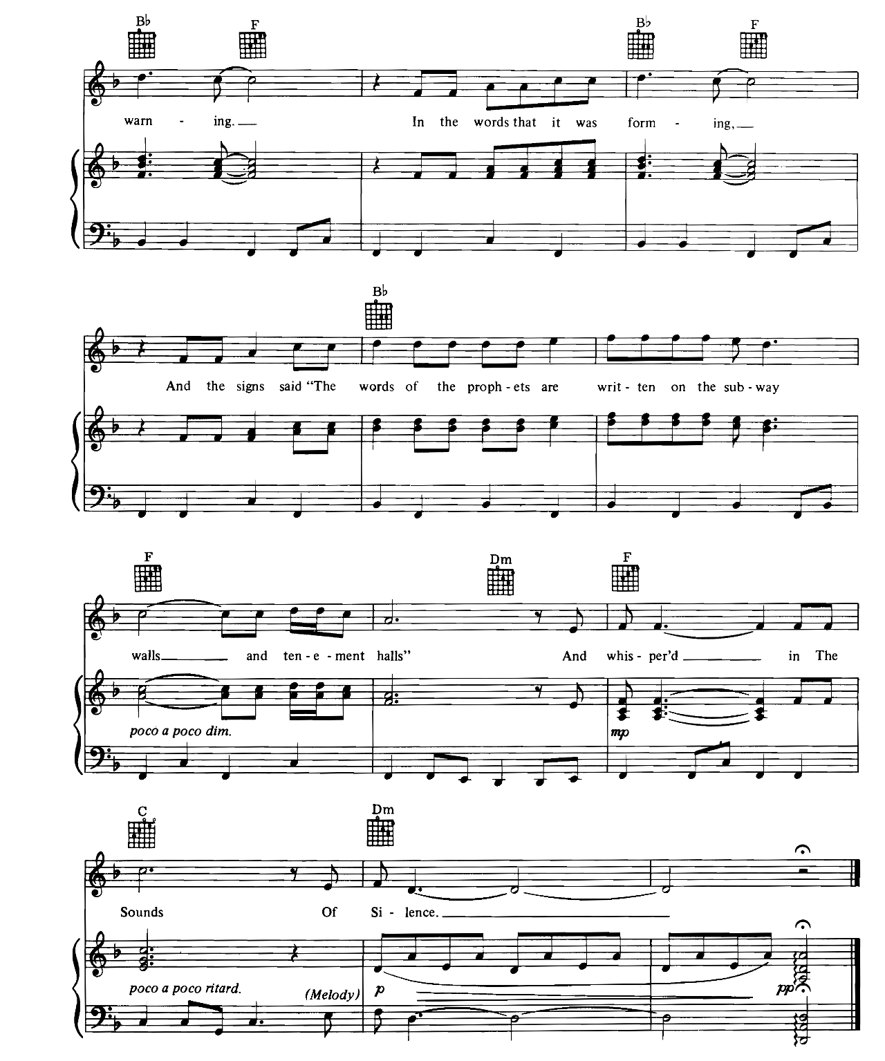 The Sound Of Silence sheet music 5