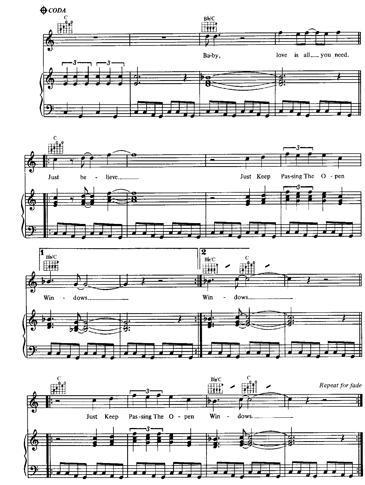 Keep Passing The Open Windows sheet music 5