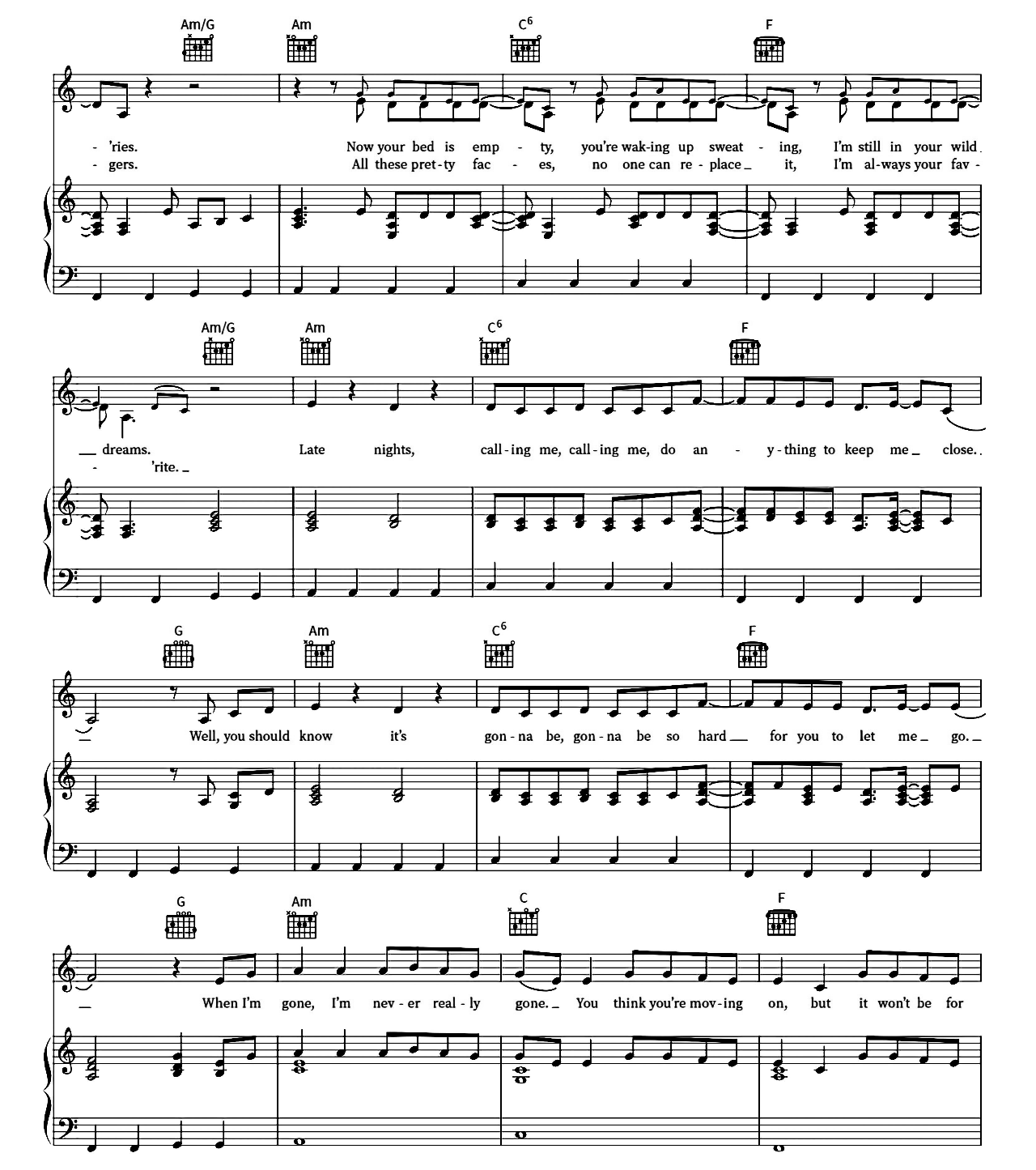 When I'm Gone sheet music 2