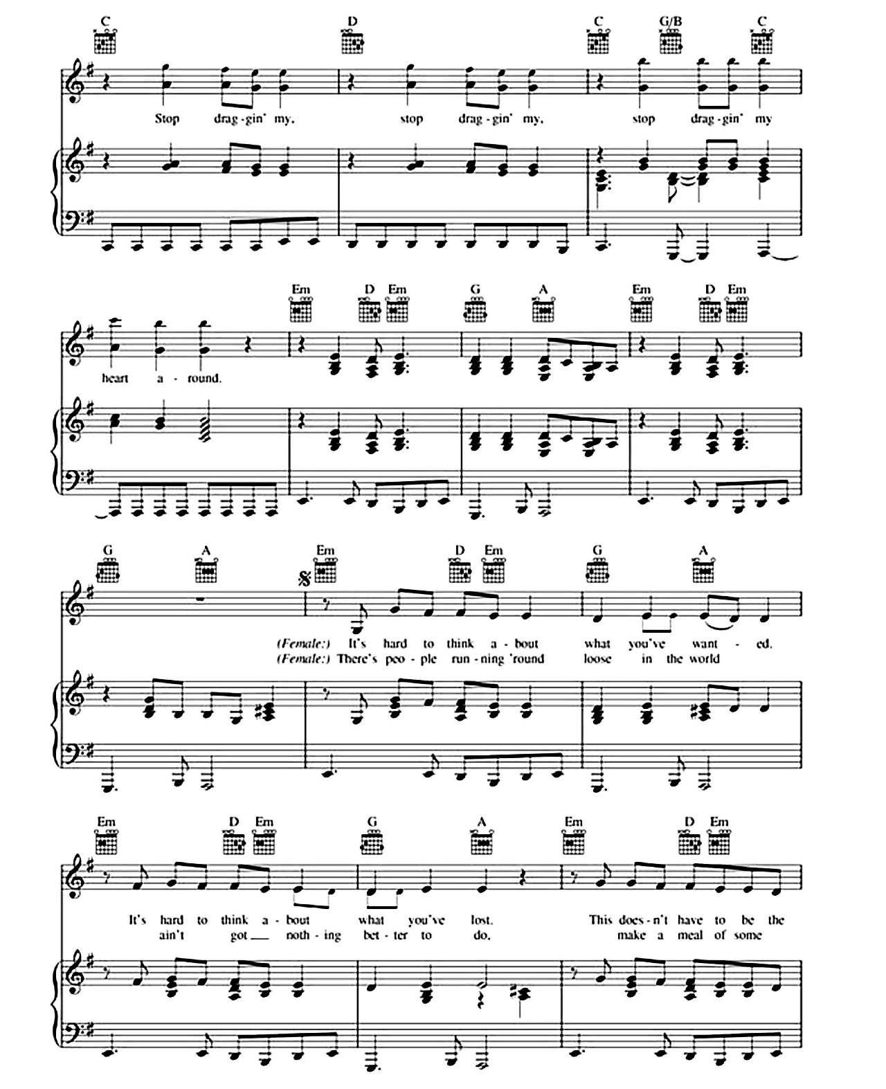 Stop Draggin' My Heart Around sheet music 3