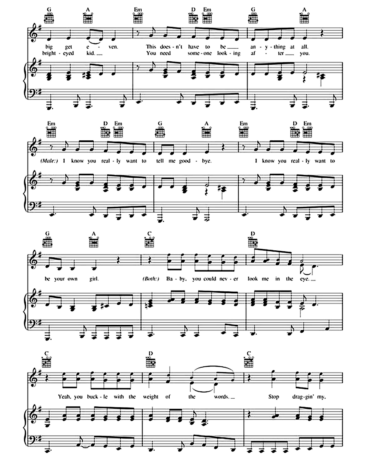 Stop Draggin' My Heart Around sheet music 4