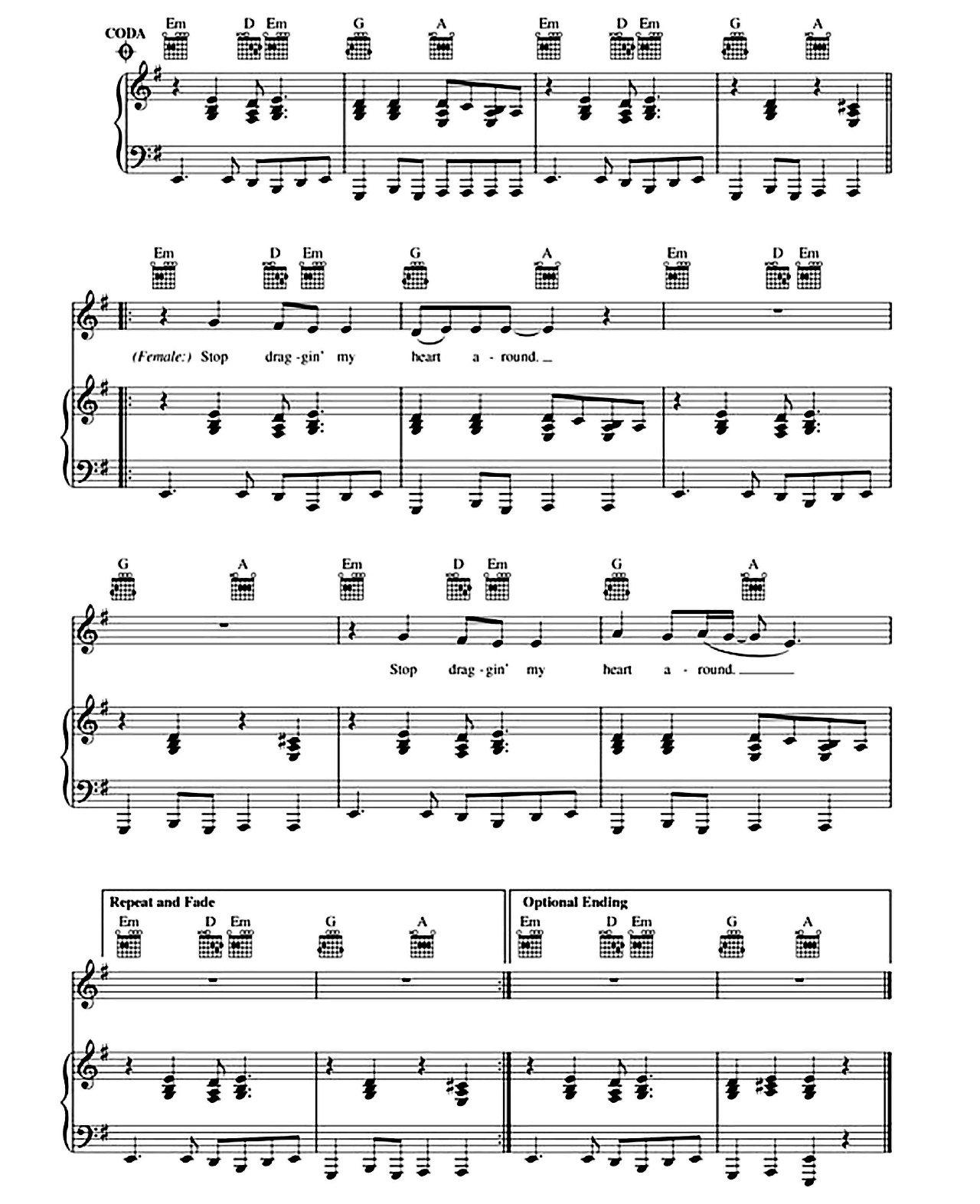 Stop Draggin' My Heart Around sheet music 6