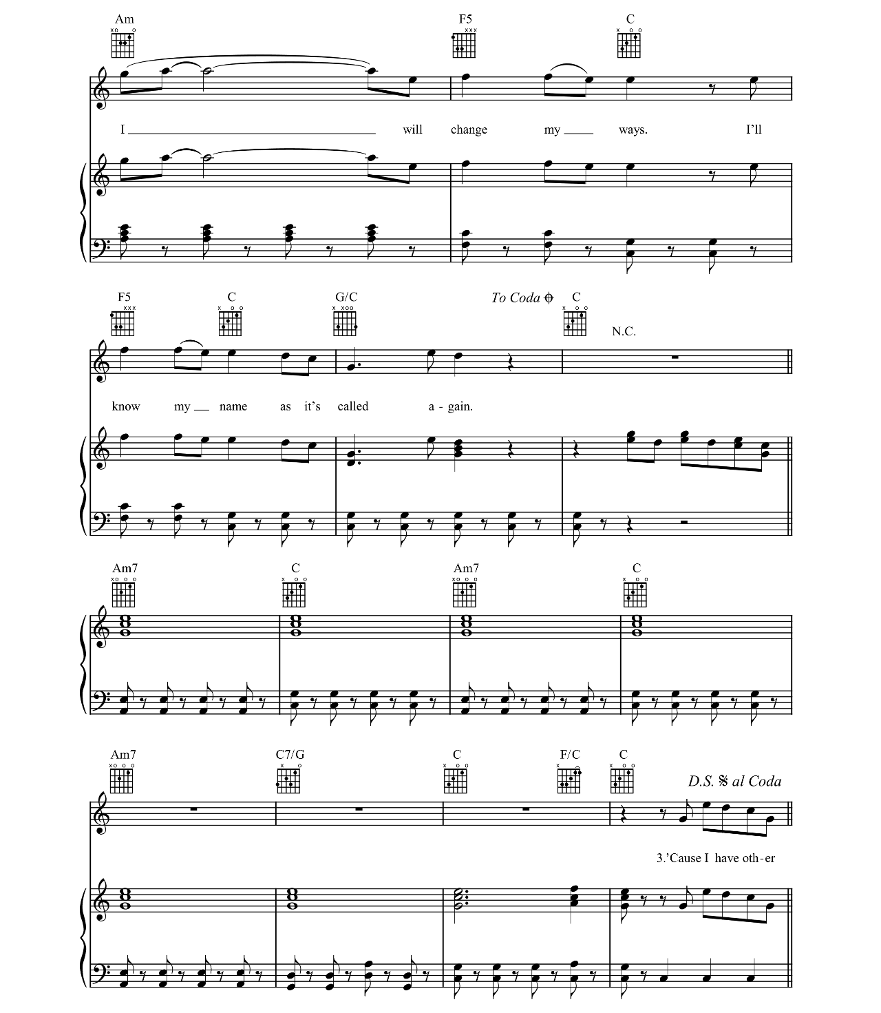The Cave sheet music 3