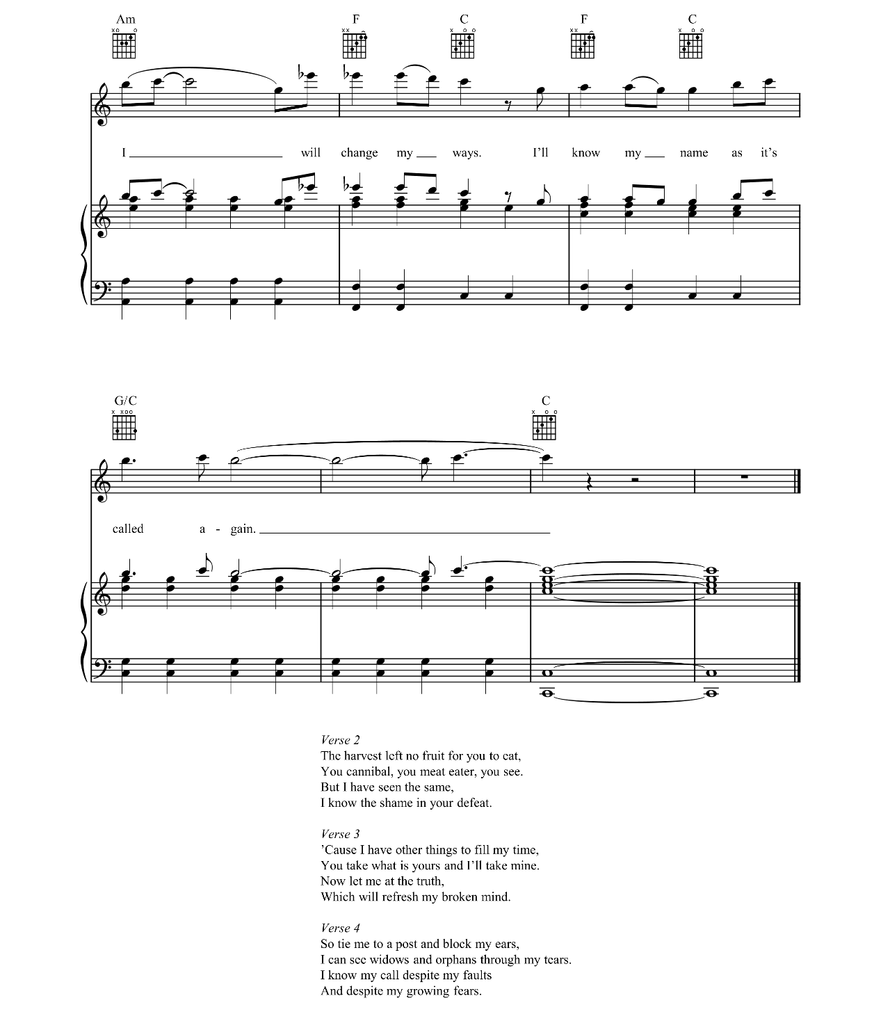 The Cave sheet music 7