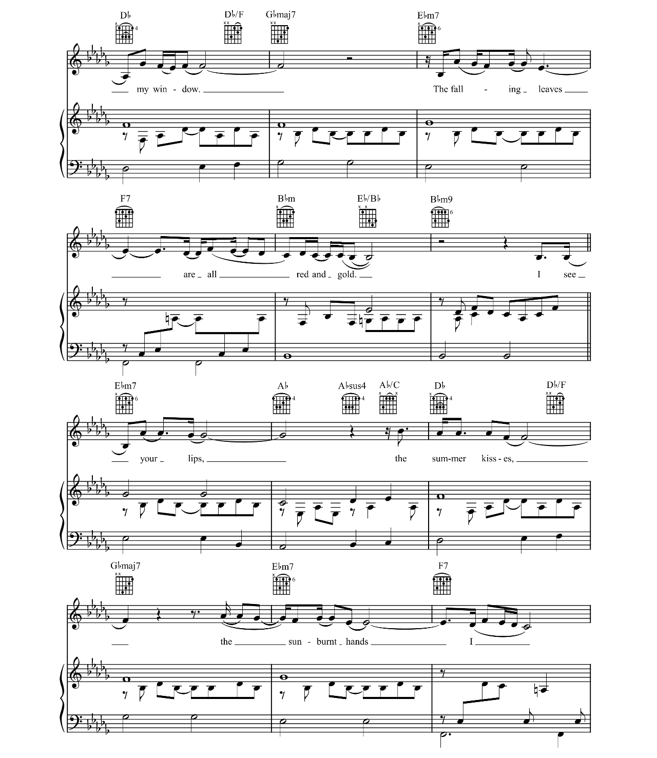 Autumn Leaves sheet music 2
