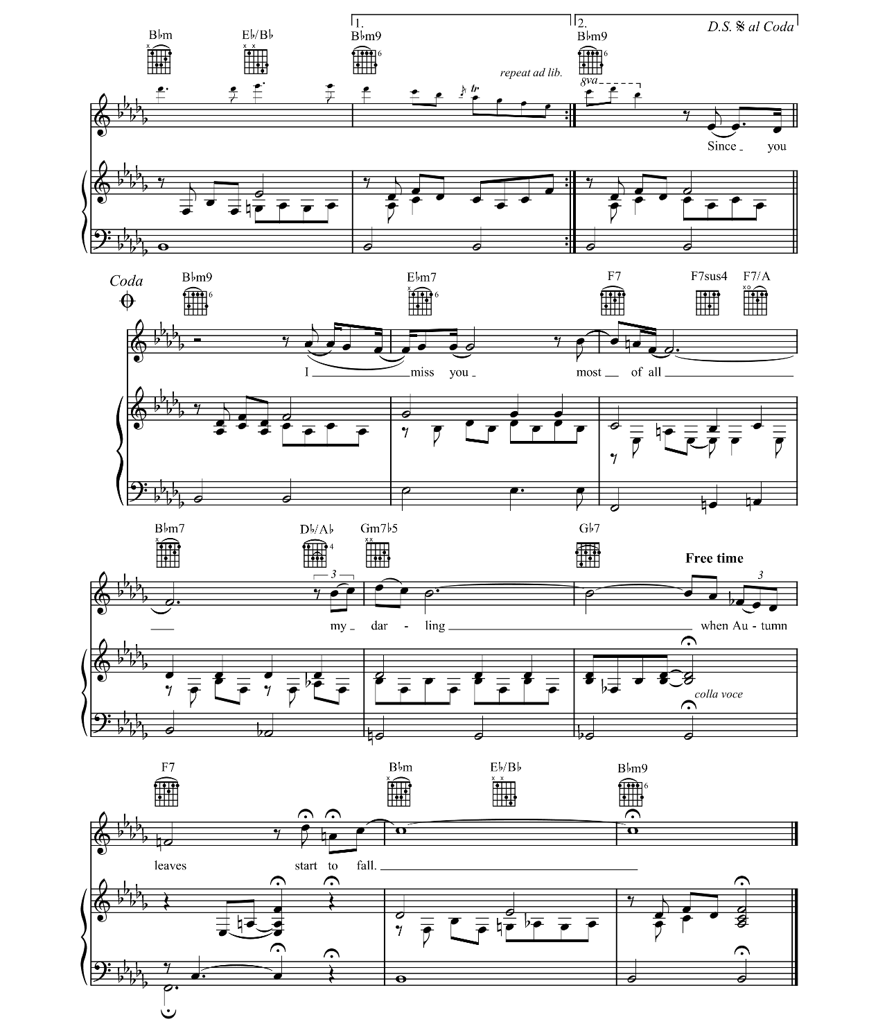 Autumn Leaves sheet music 5