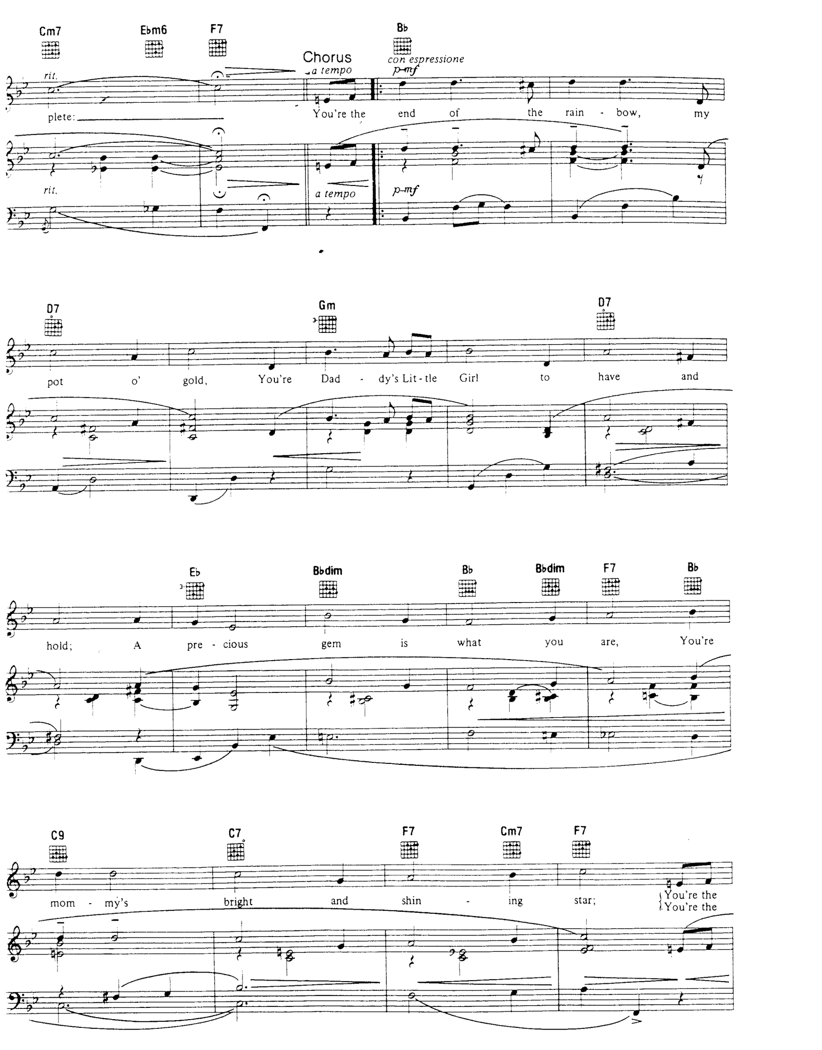 Daddys Little Girl sheet music 2