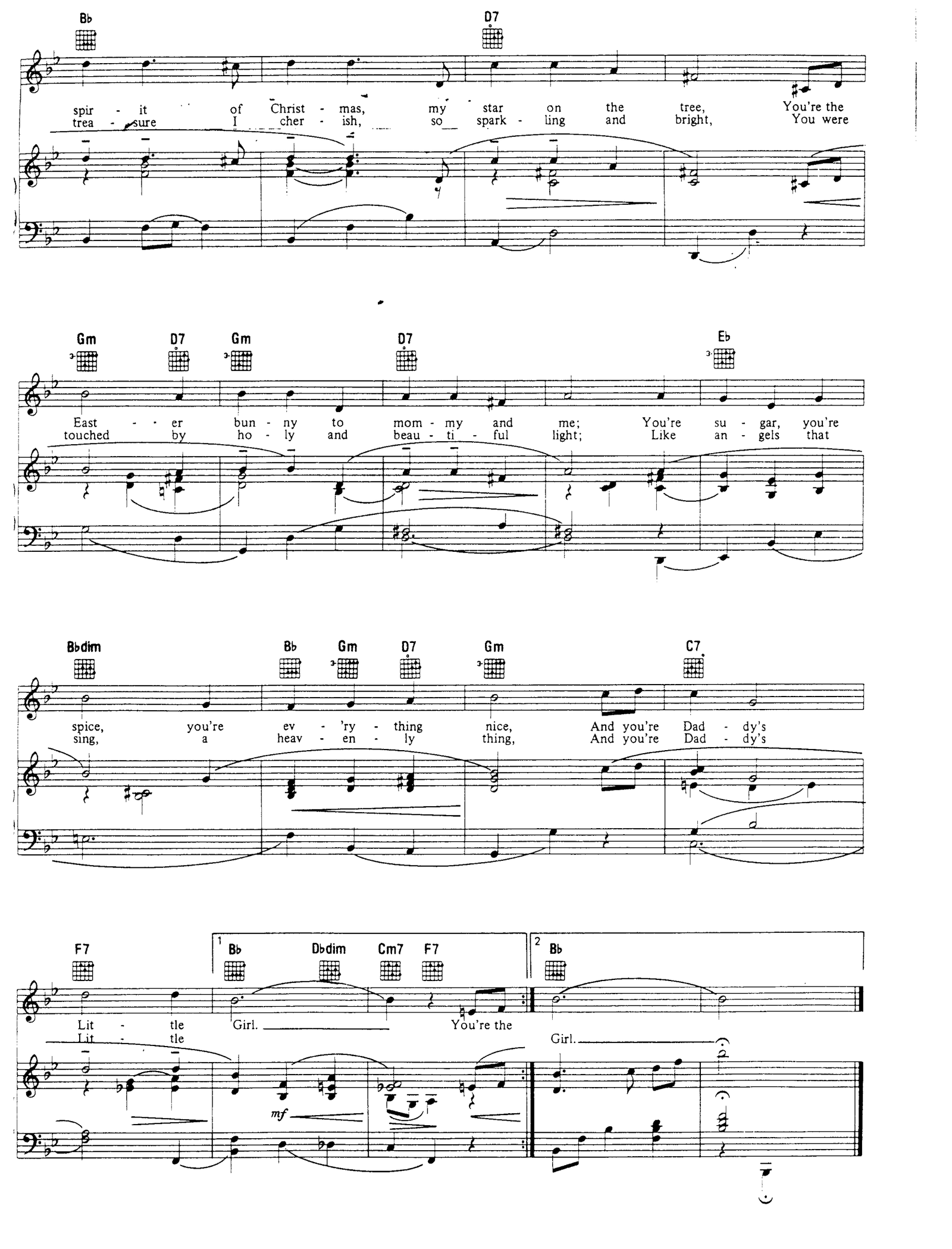 Daddys Little Girl sheet music 3