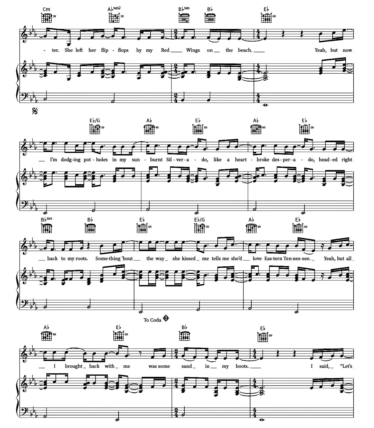 Sand In My Boots sheet music 2