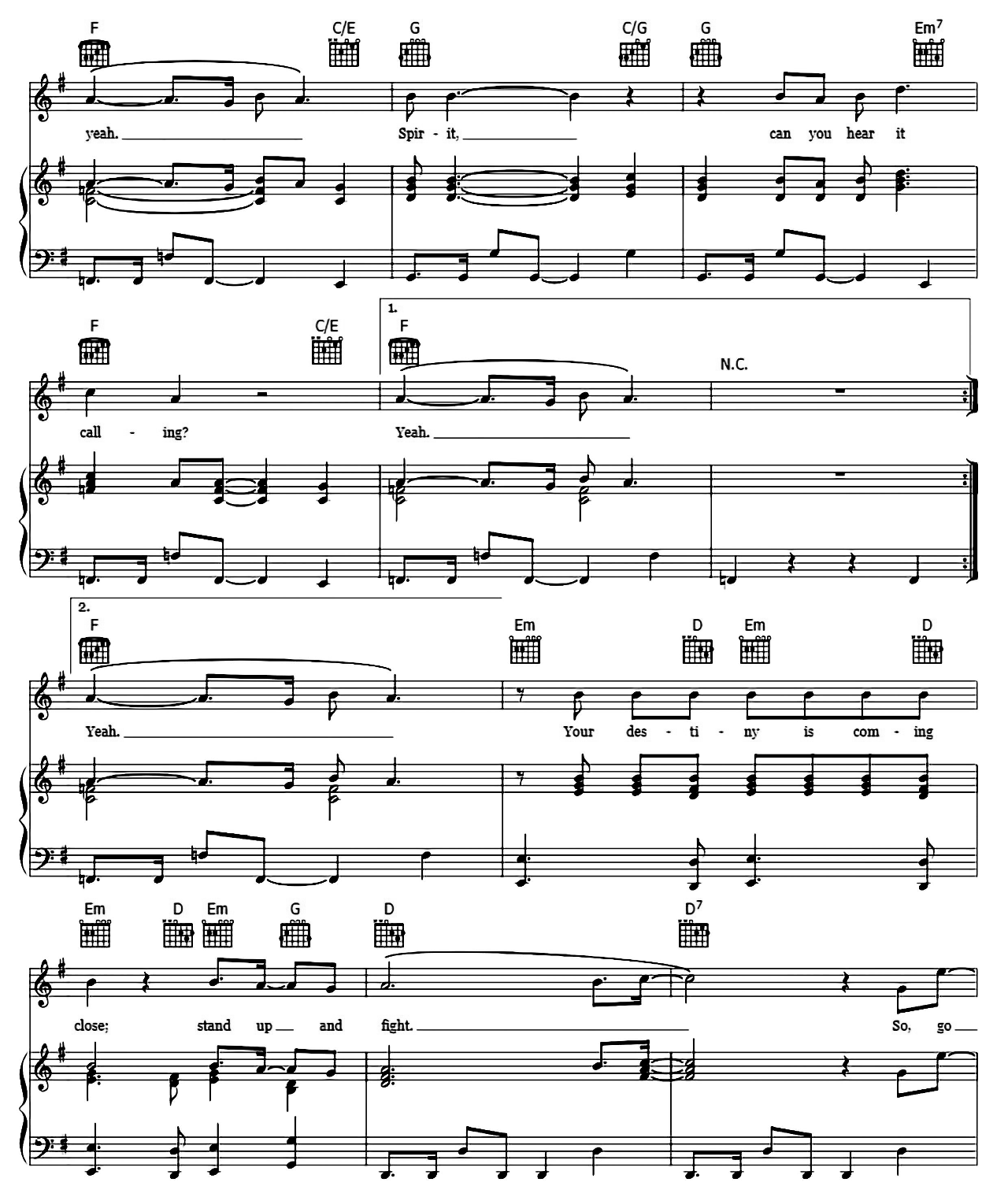 Spirit (from The Lion King) sheet music 3