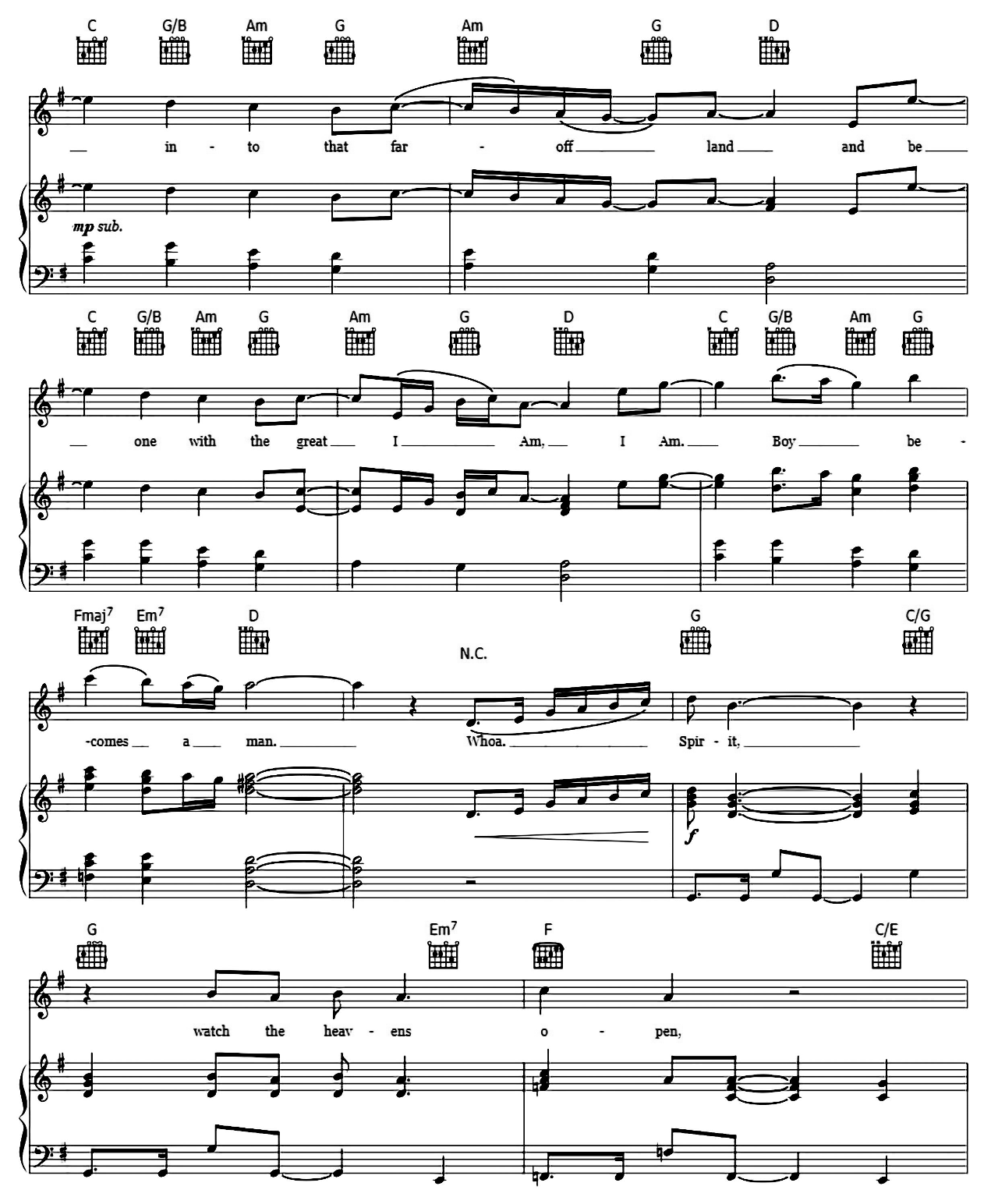 Spirit (from The Lion King) sheet music 4