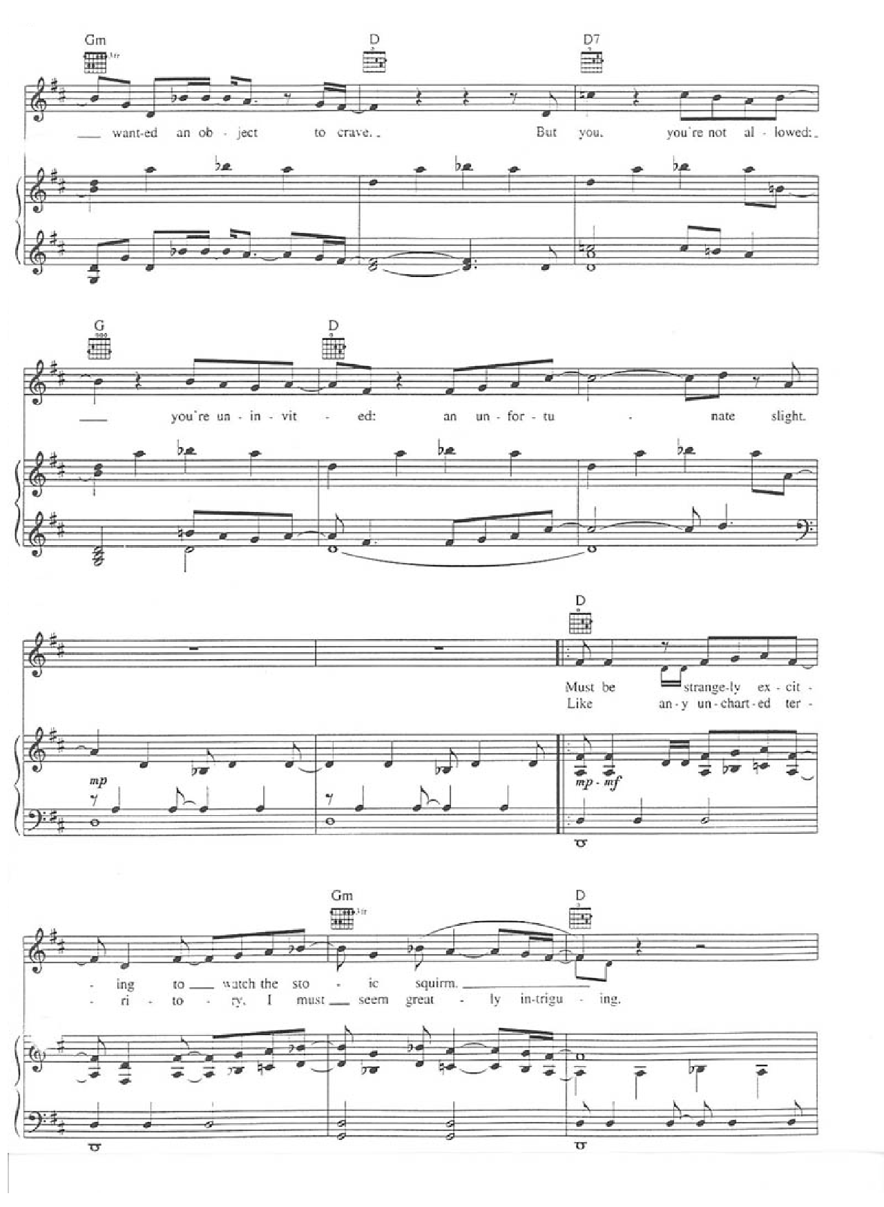 Uninvited sheet music 2