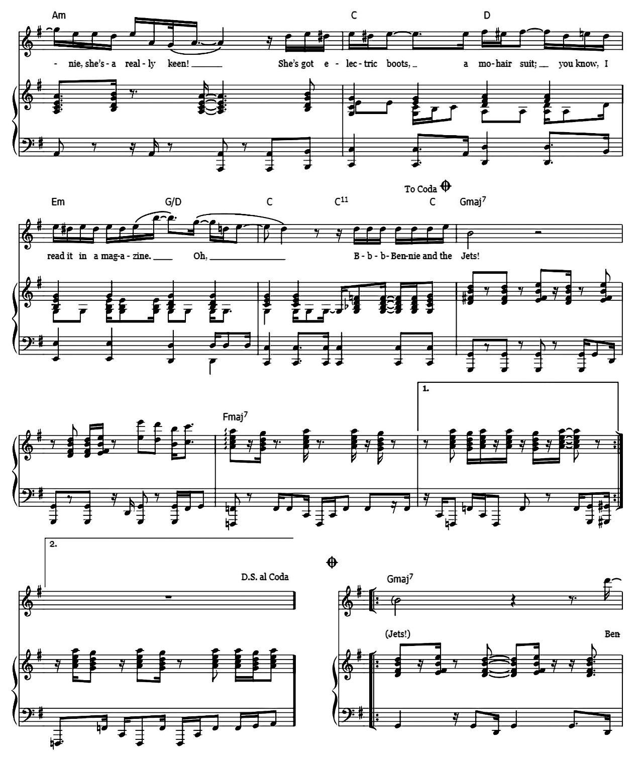 Bennie And The Jets sheet music 3