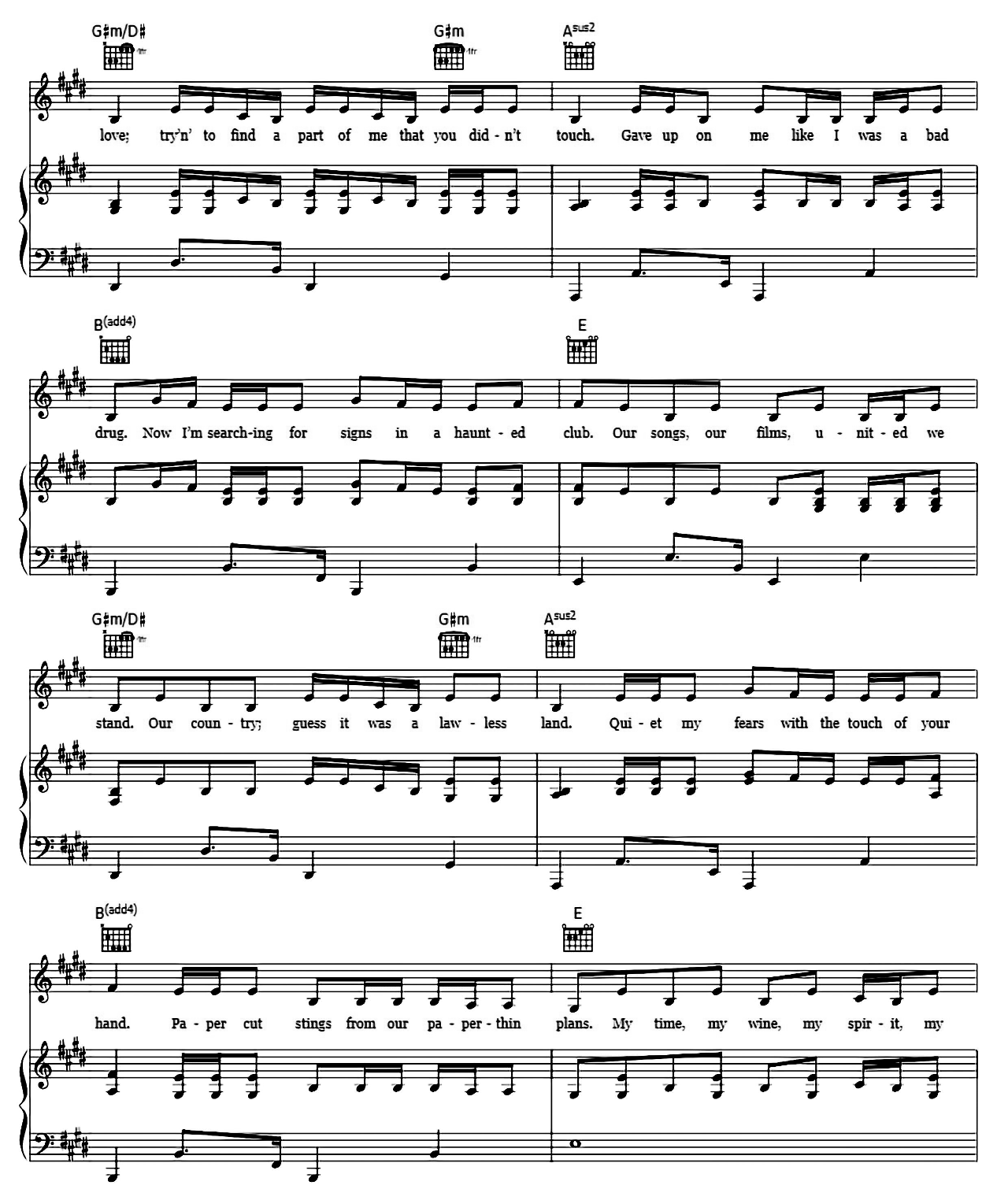 Death By A Thousand Cuts sheet music 5