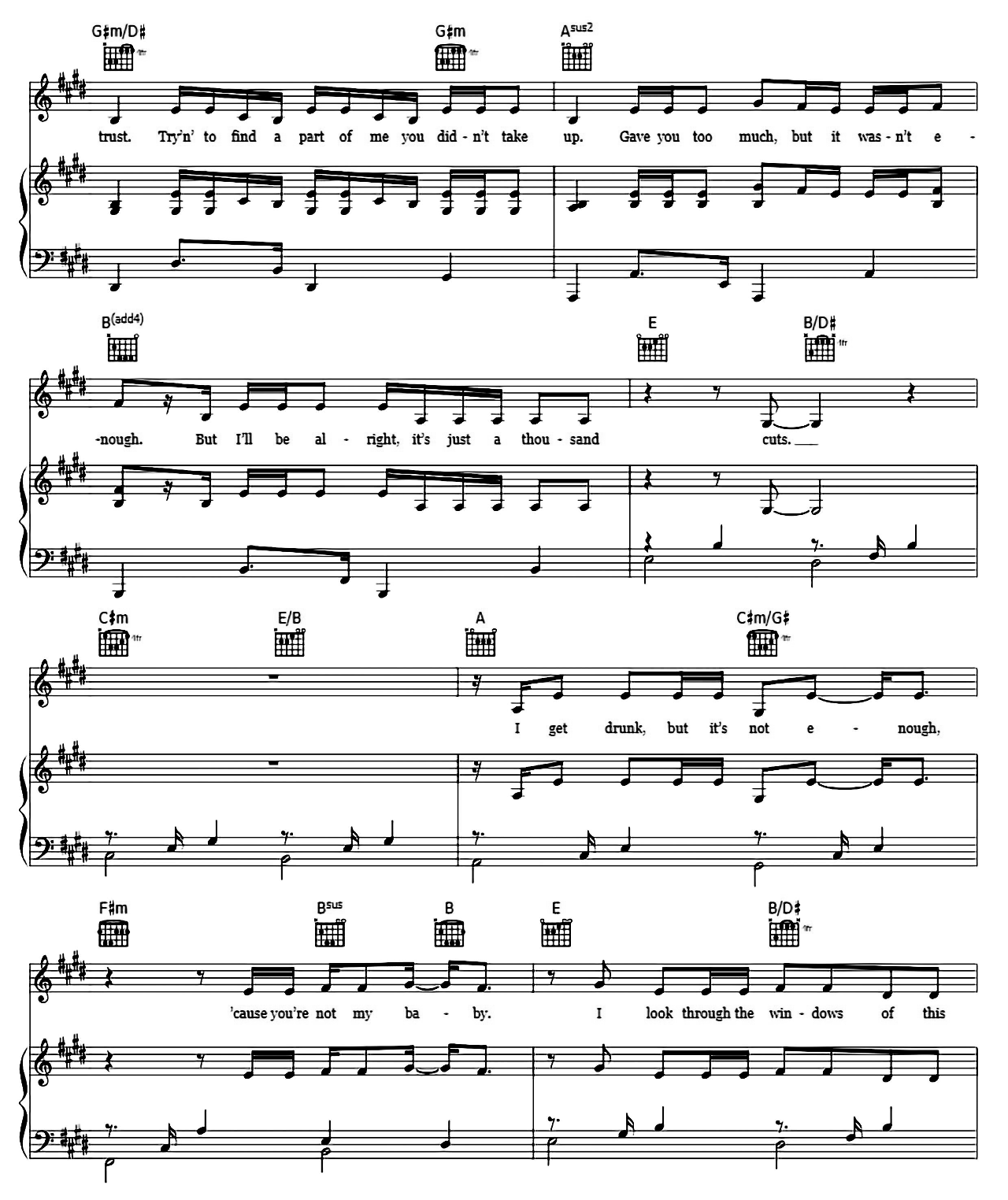 Death By A Thousand Cuts sheet music 6