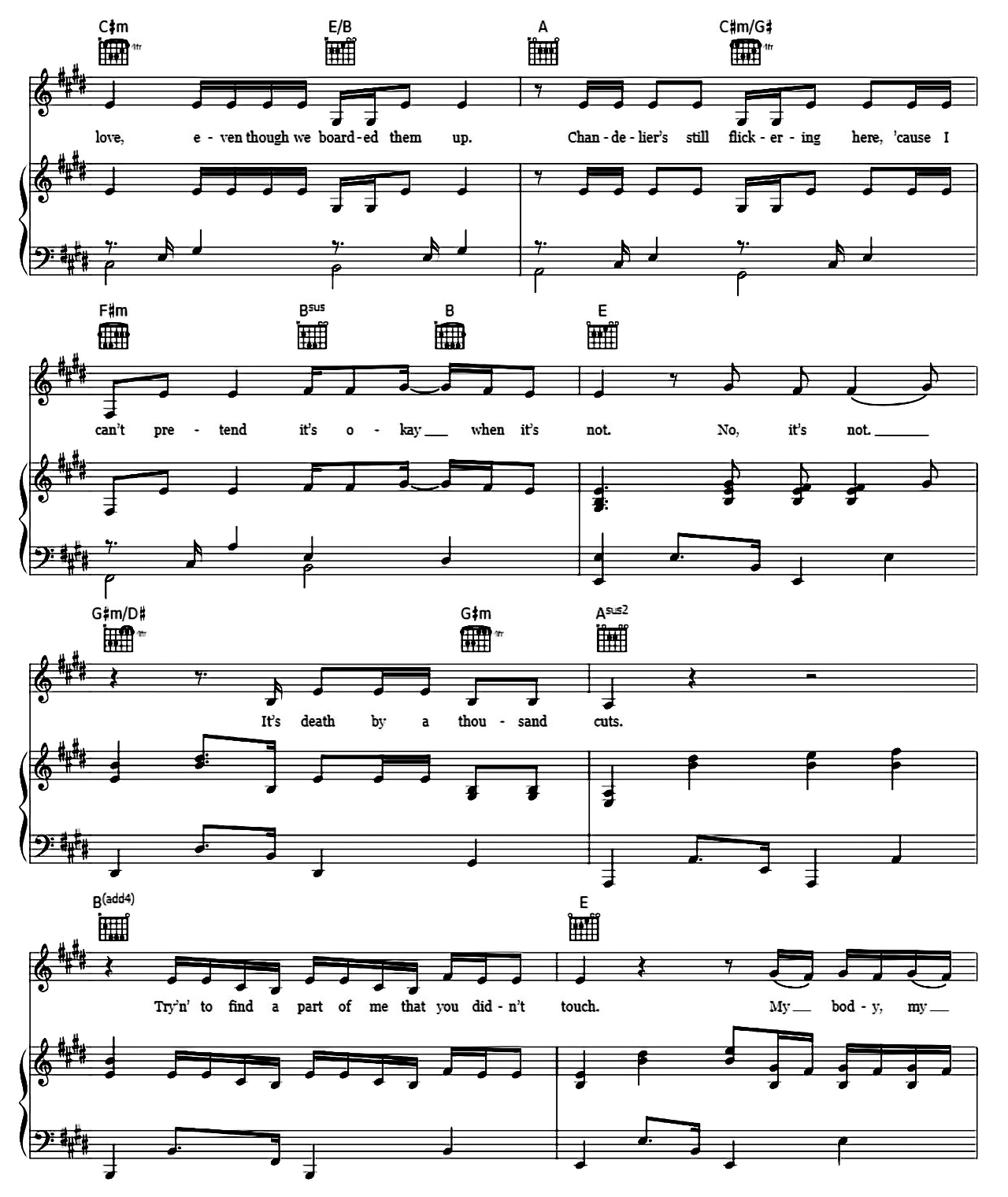 Death By A Thousand Cuts sheet music 7