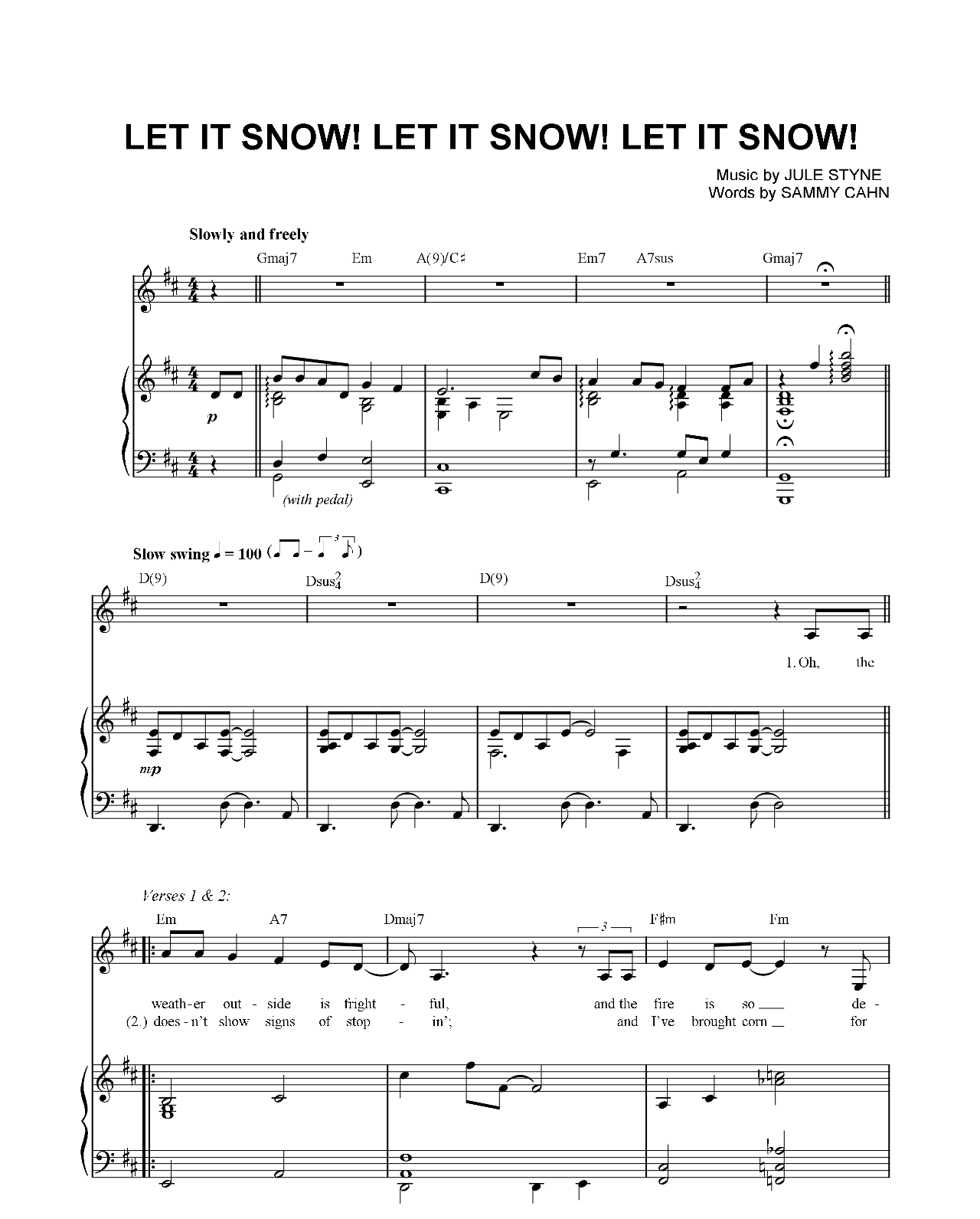 Let It Snow sheet music