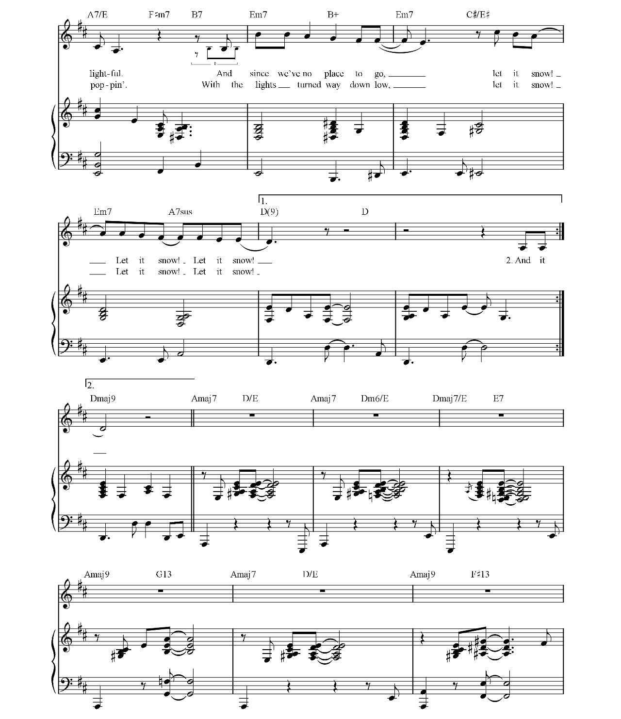 Let It Snow sheet music 2