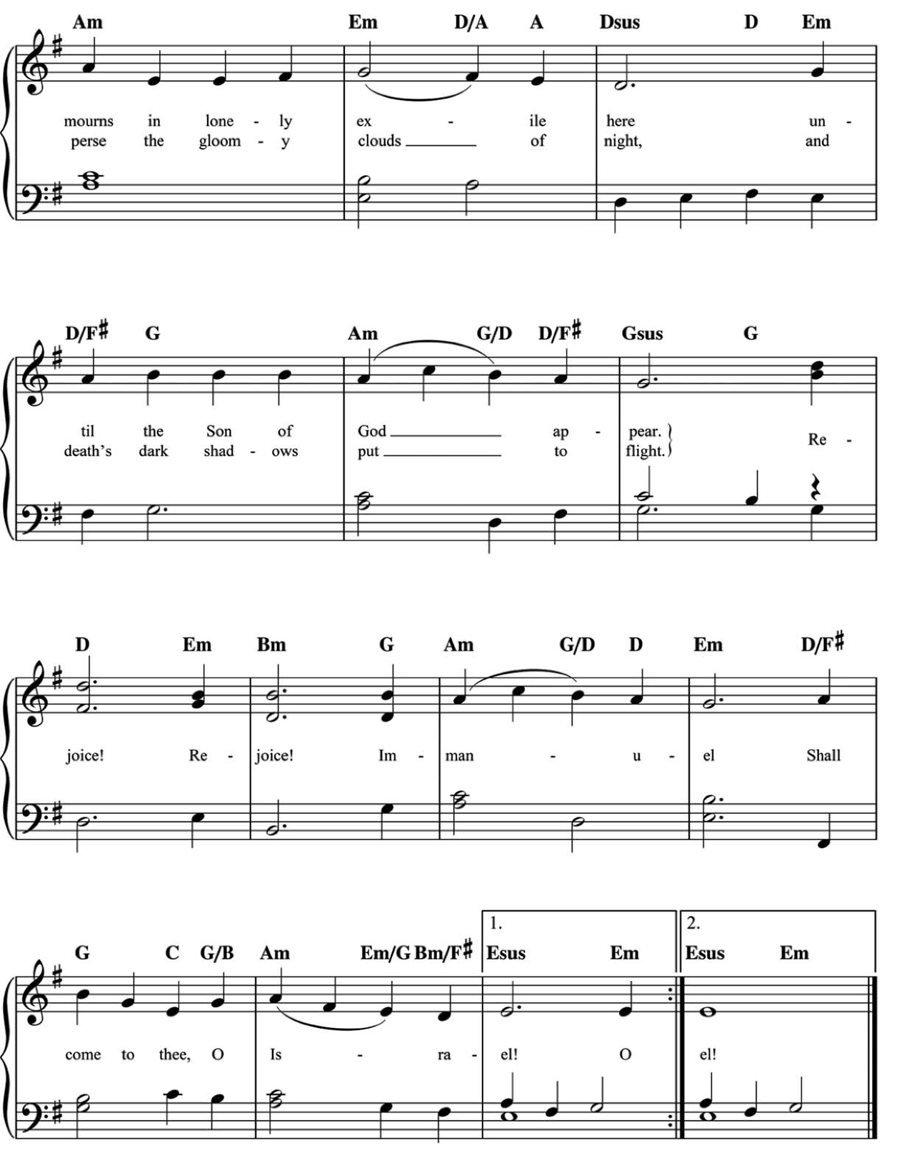 O Come O Come Immanuel sheet music 2