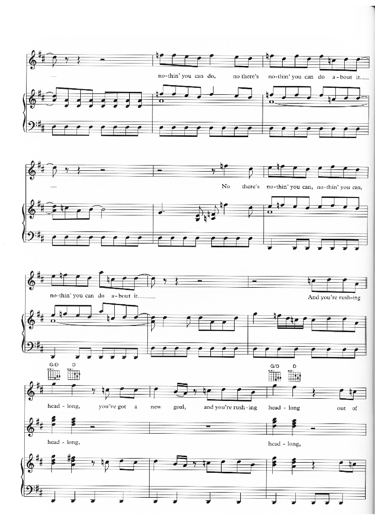 Headlong sheet music 2