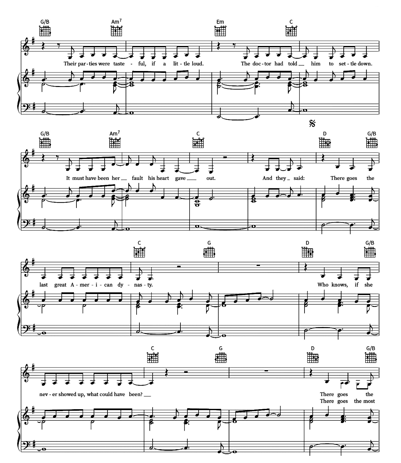 The Last Great American Dynasty sheet music 3