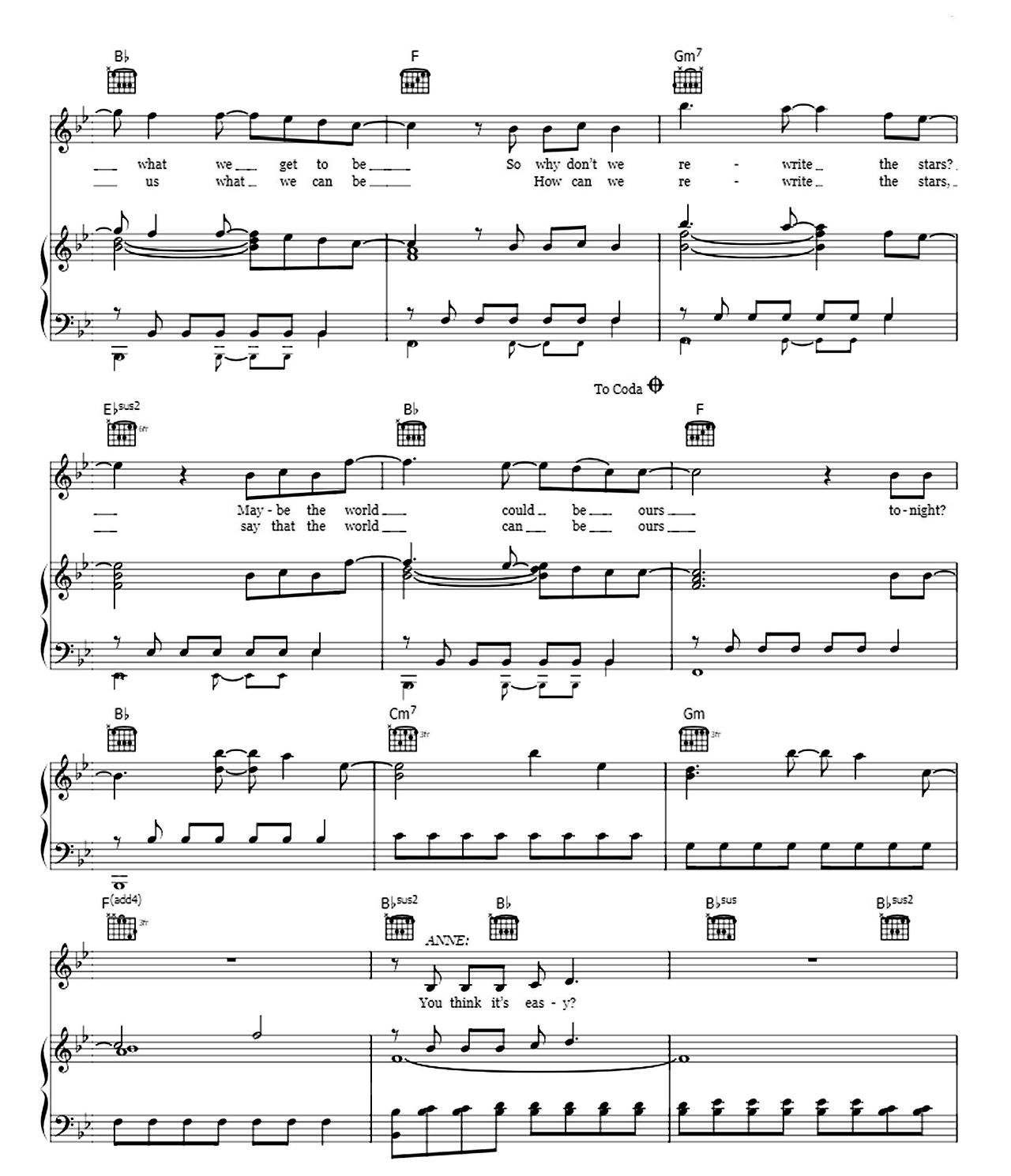 Rewrite The Stars sheet music 4