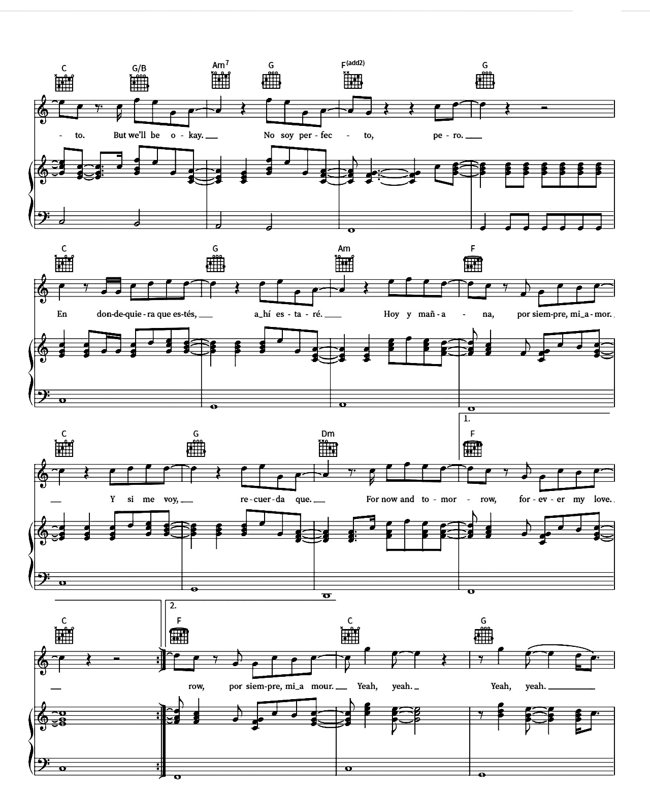 Forever My Love sheet music 2