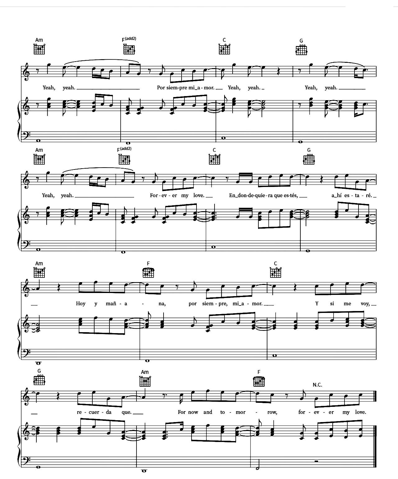 Forever My Love sheet music 3