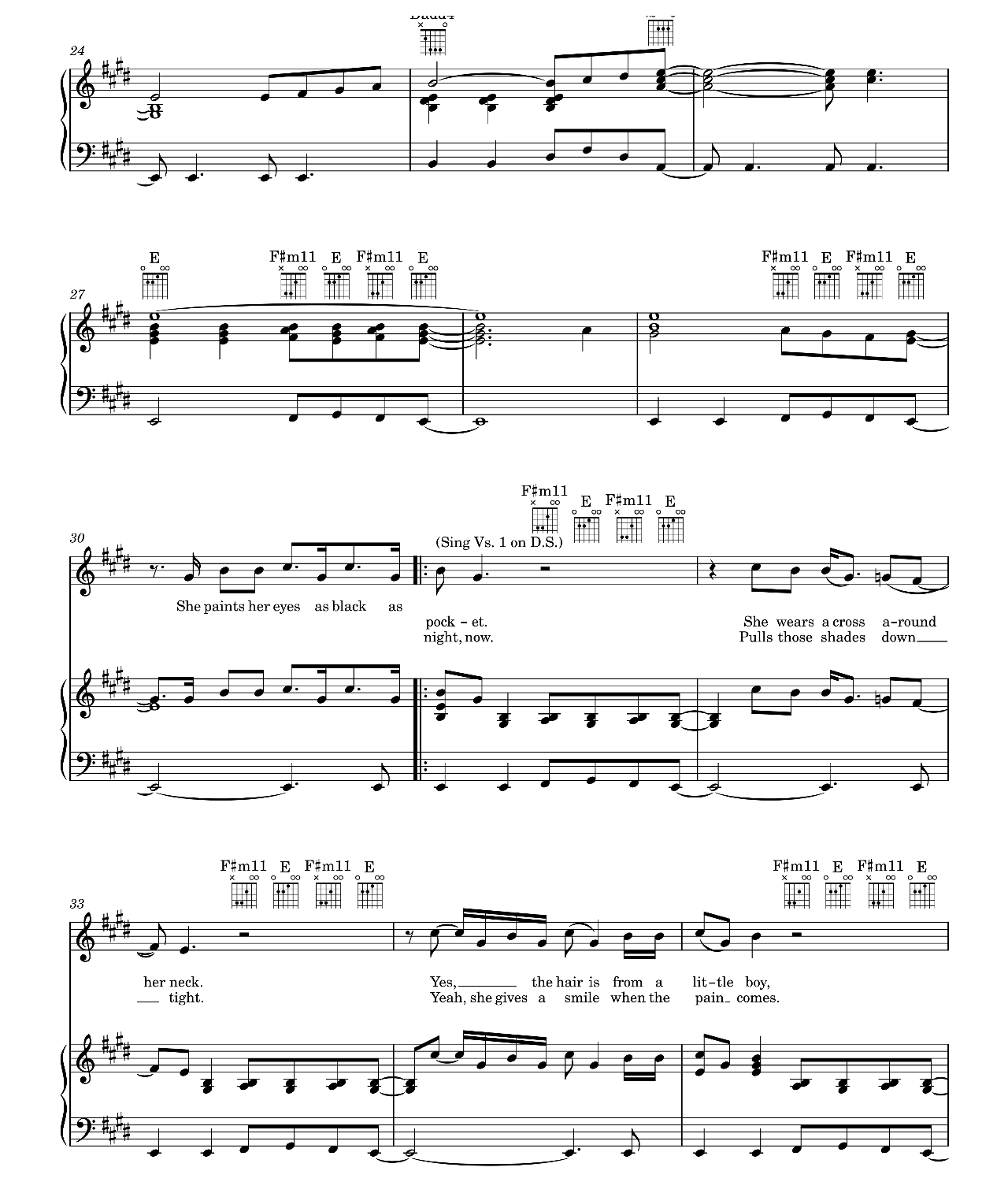 She Talks To Angels sheet music 3