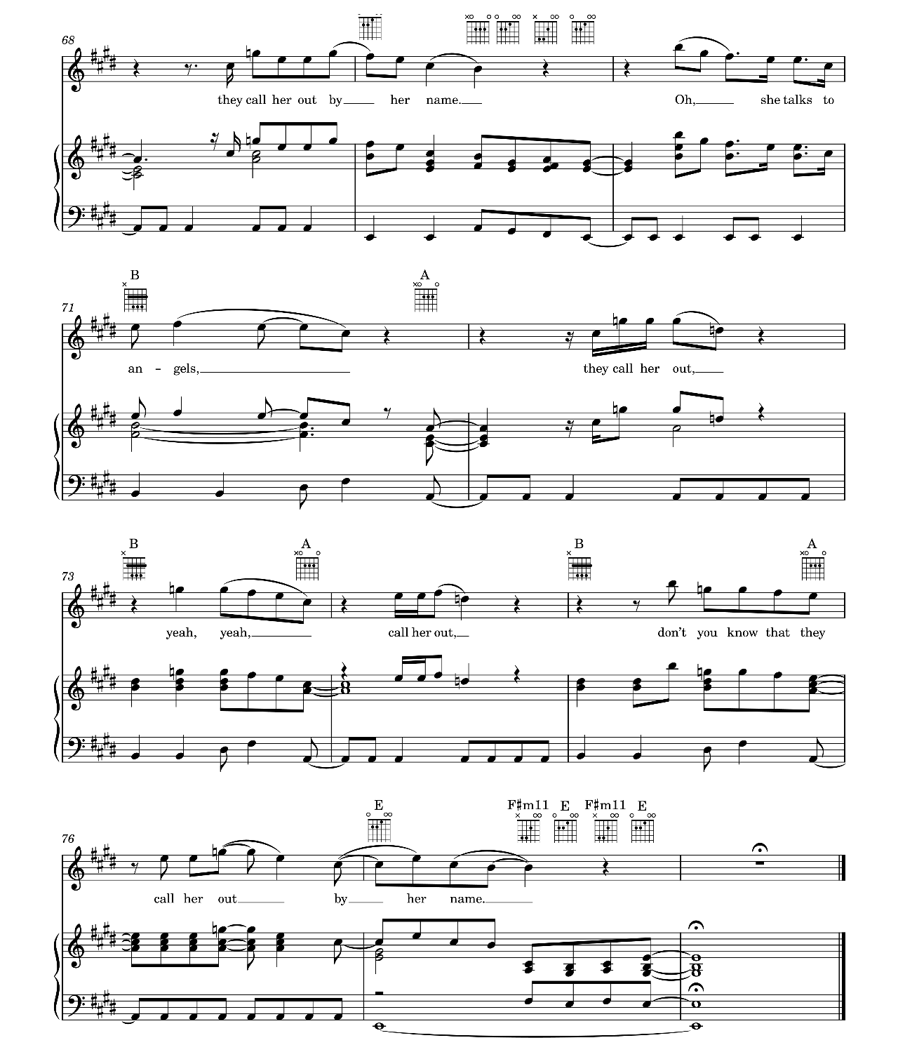 She Talks To Angels sheet music 7