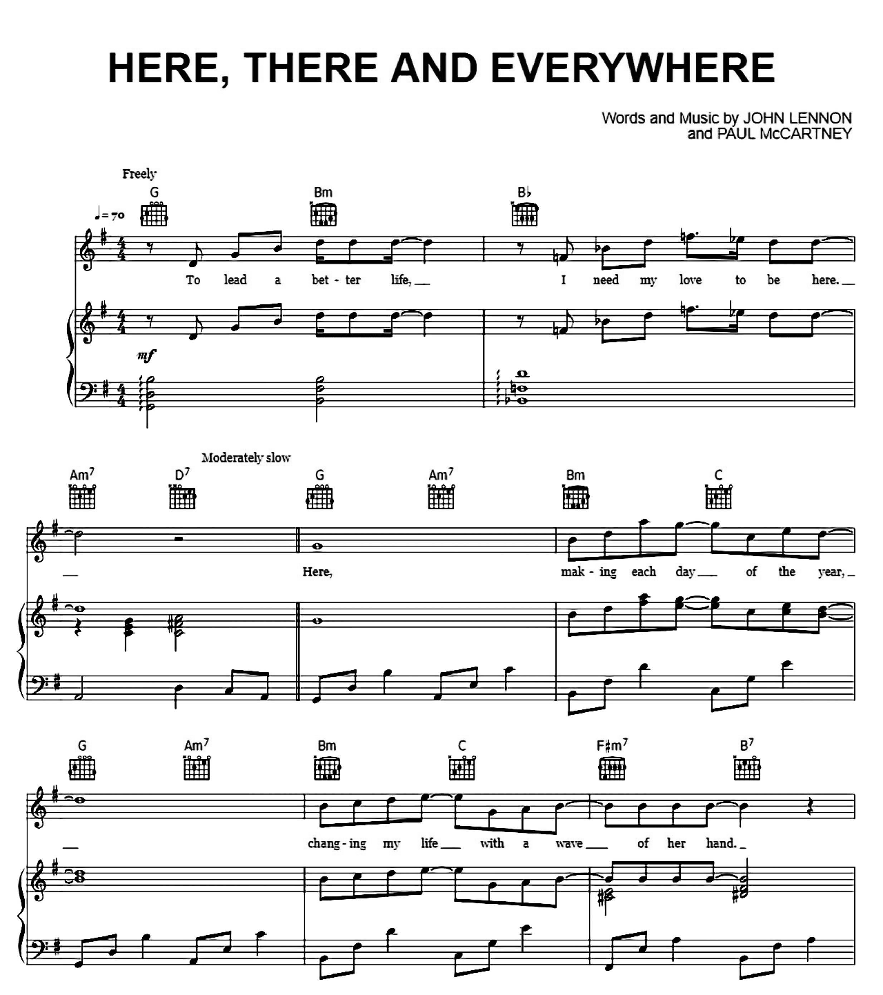 Here There And Everywhere sheet music