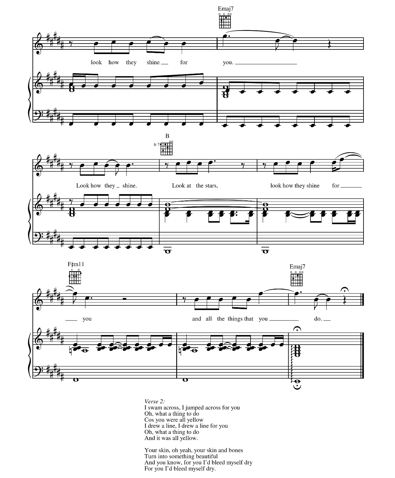 Yellow sheet music 6