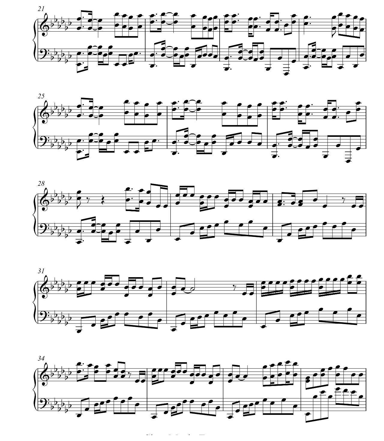 Attention sheet music 2