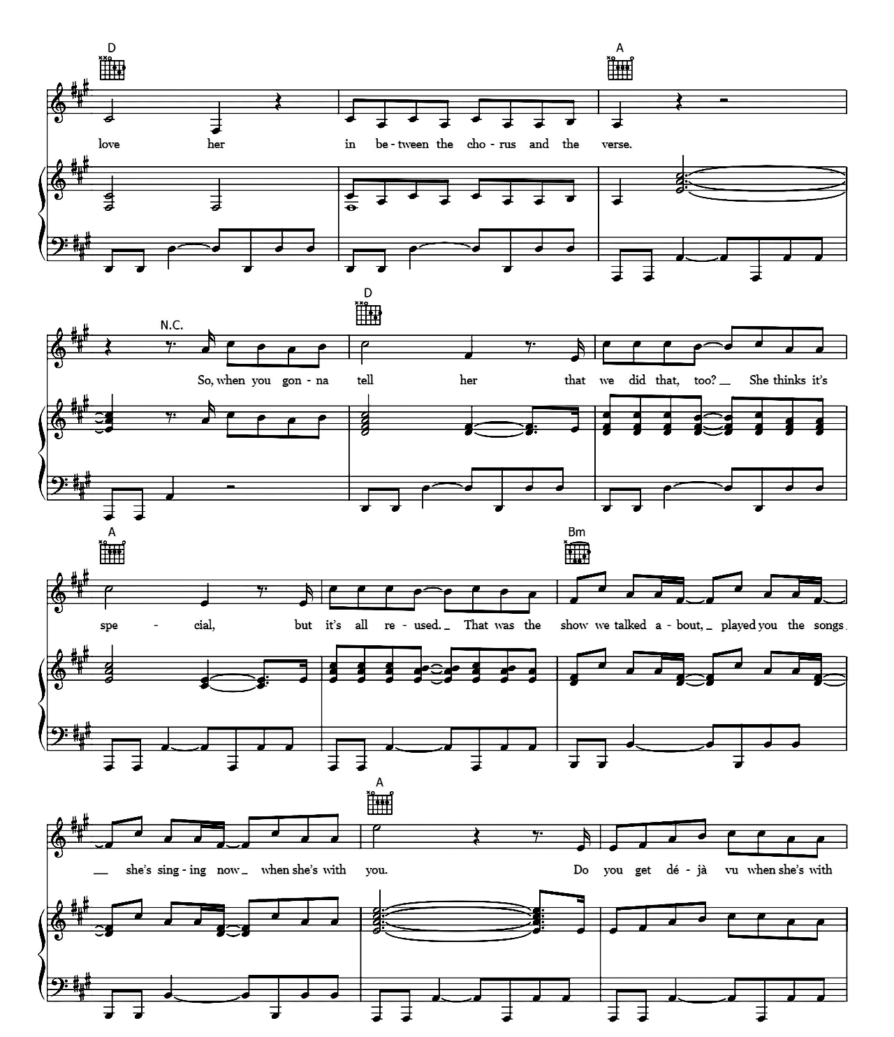 Deja Vu sheet music 5