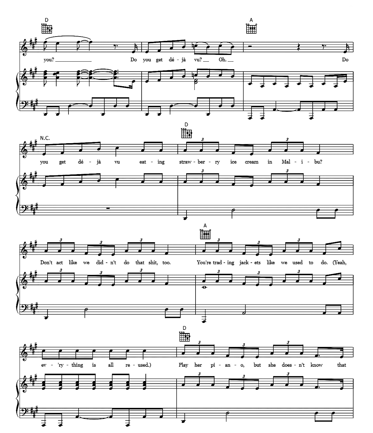 Deja Vu sheet music 6