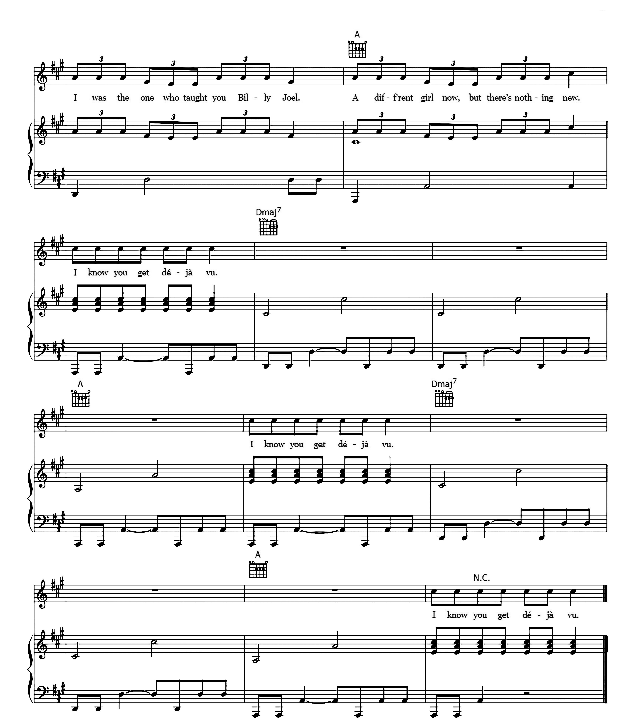 Deja Vu sheet music 7