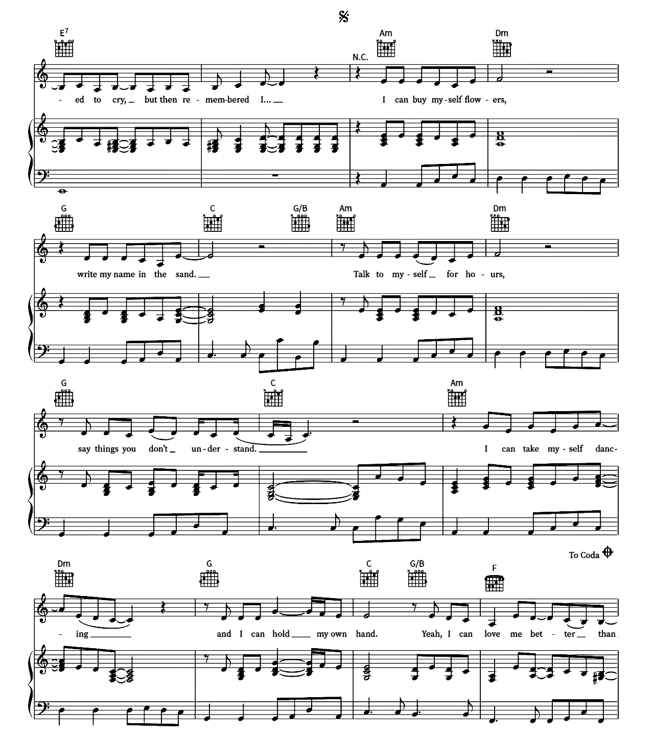 Flowers sheet music 2