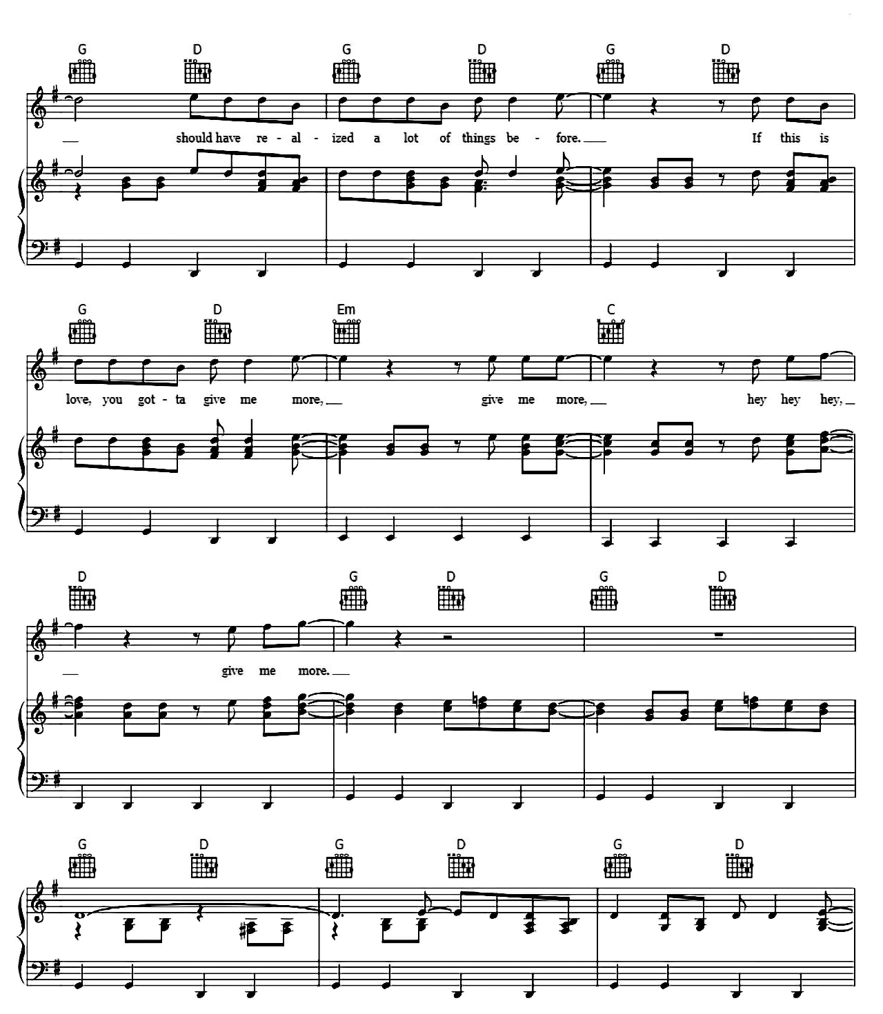 I Should Have Known Better sheet music 4