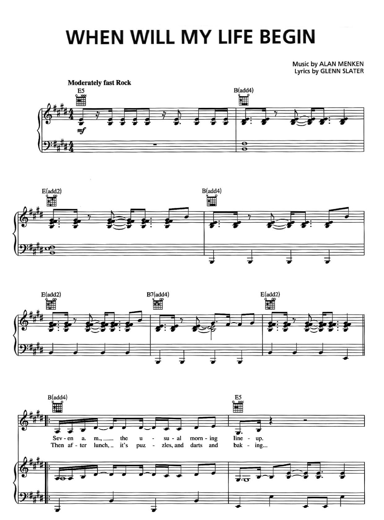 When Will My Life Begin (from Tangled) sheet music