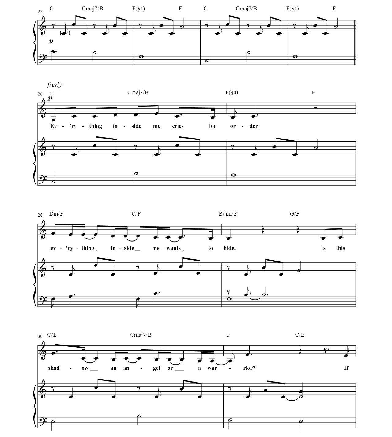 Be Born In Me sheet music 2