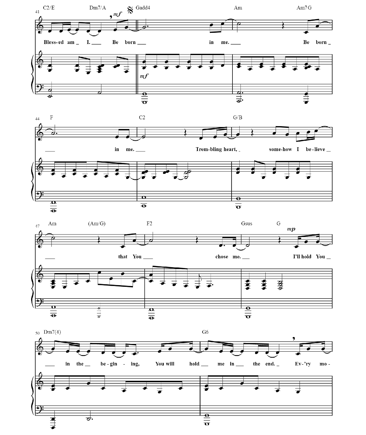 Be Born In Me sheet music 4