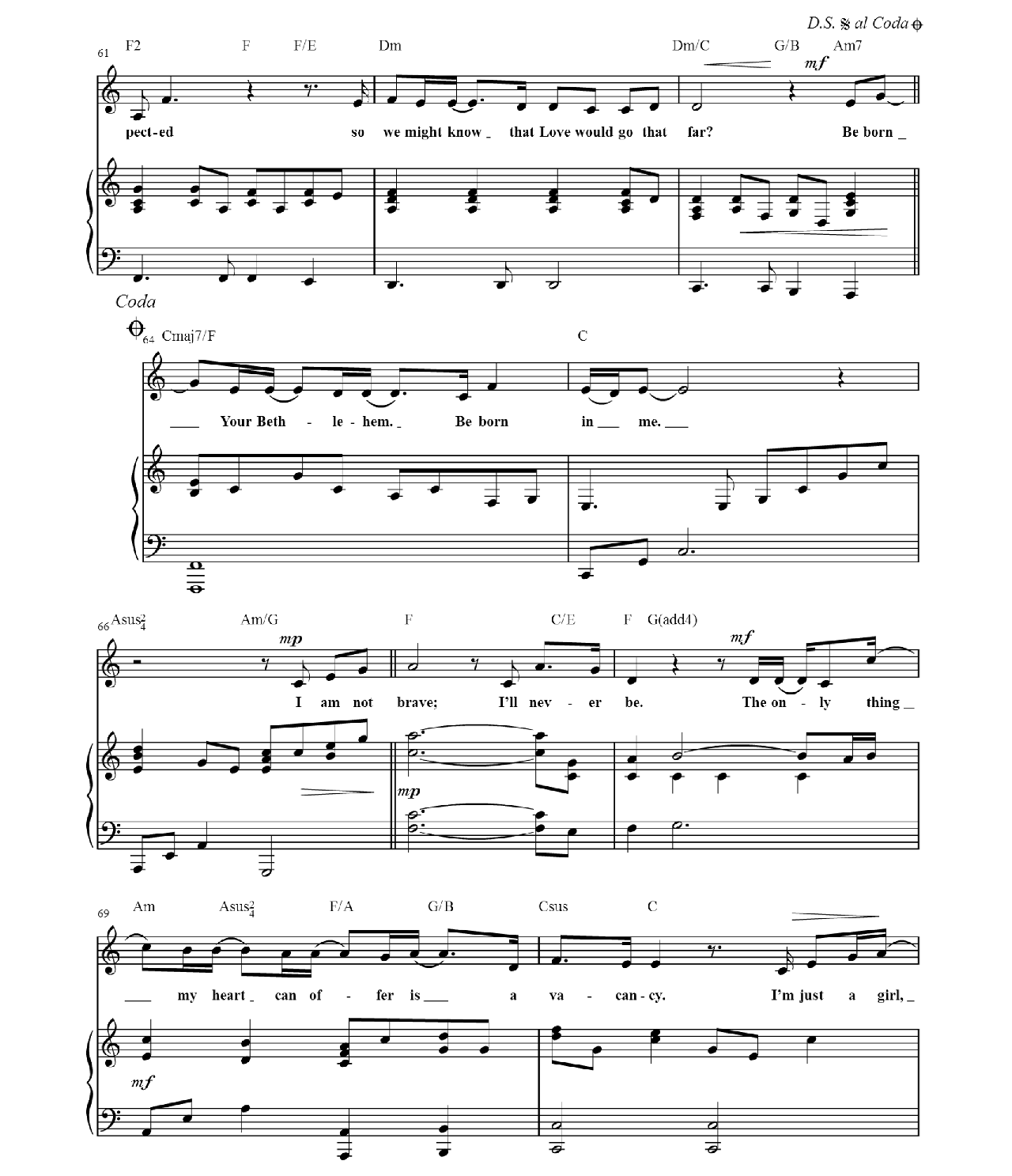 Be Born In Me sheet music 6