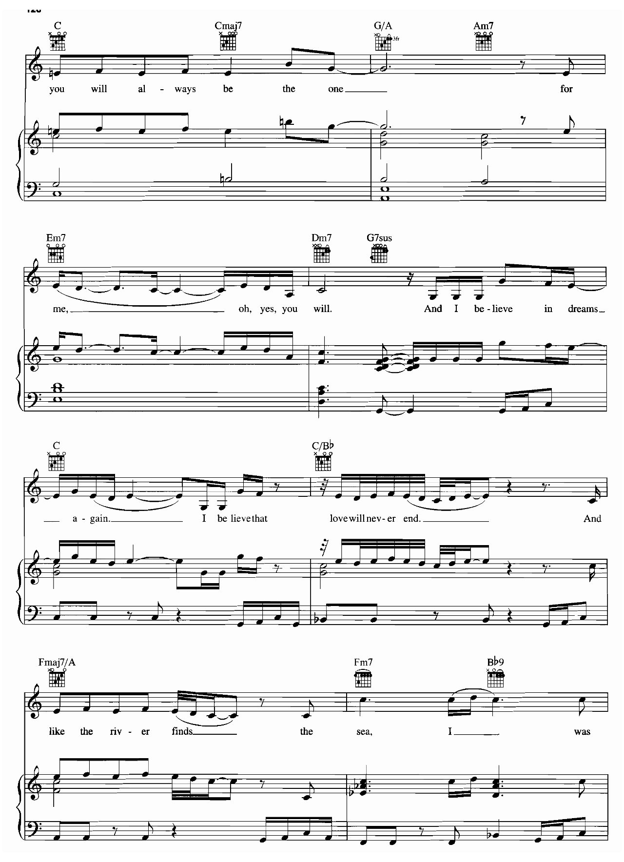 I Believe In You And Me sheet music 2