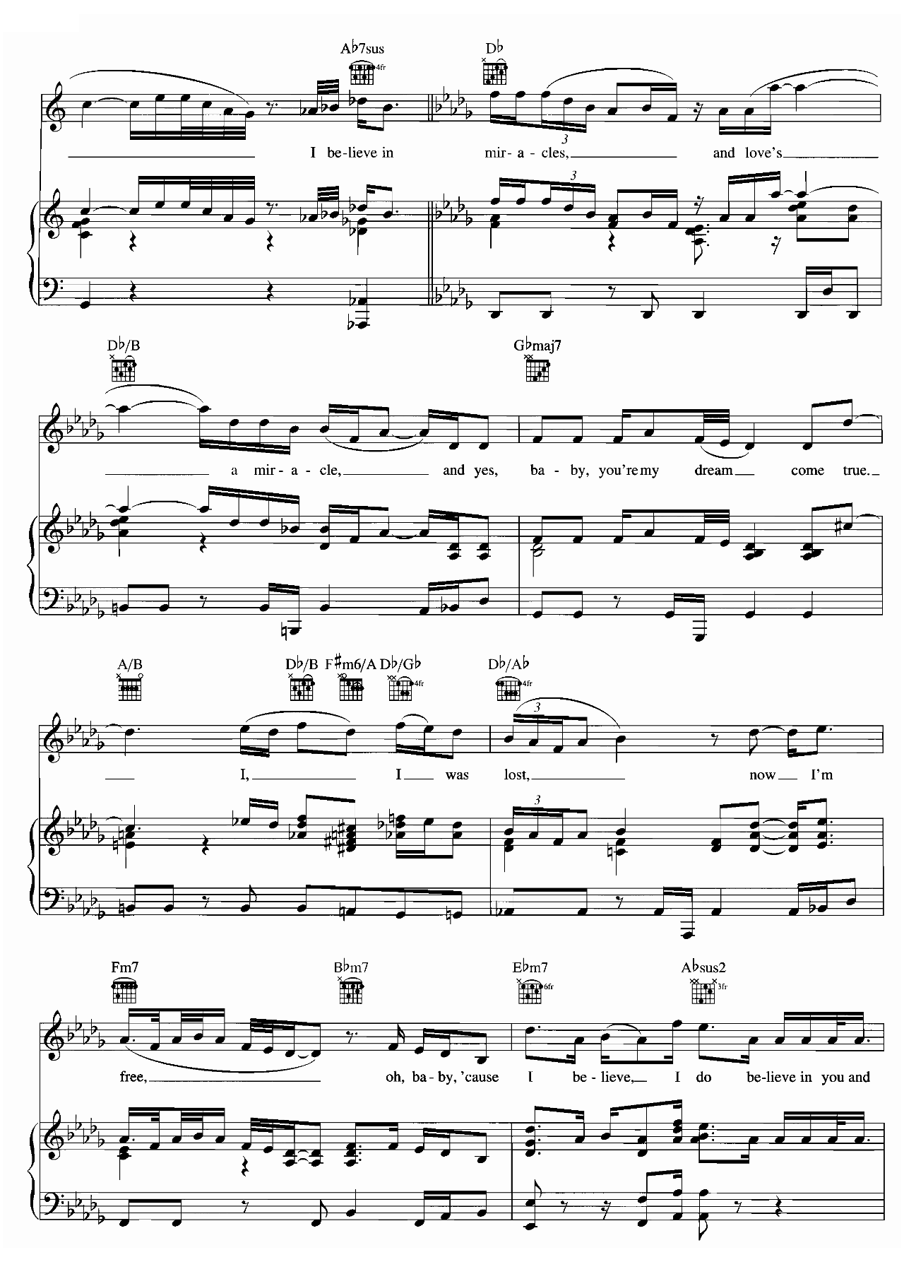 I Believe In You And Me sheet music 6